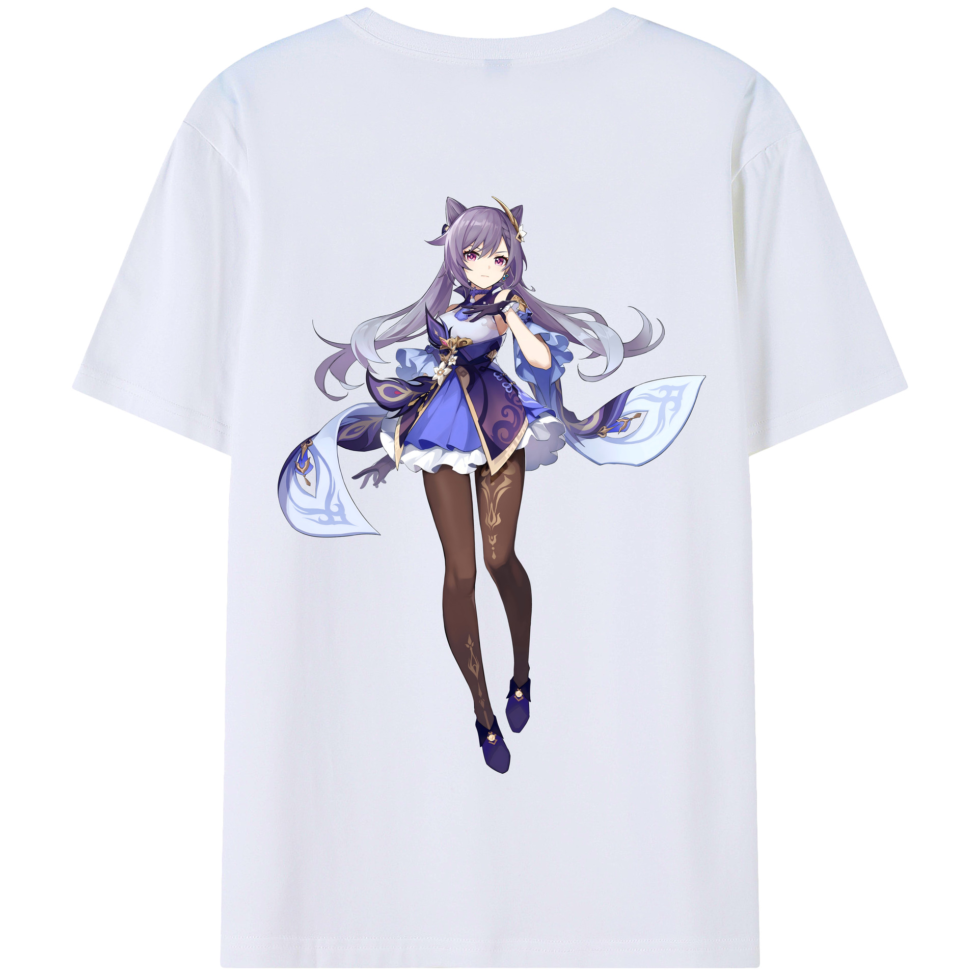 げんし神 刻晴 こくせい genshin Kokusei 綿100％半袖Tシャツ（背面プリント）