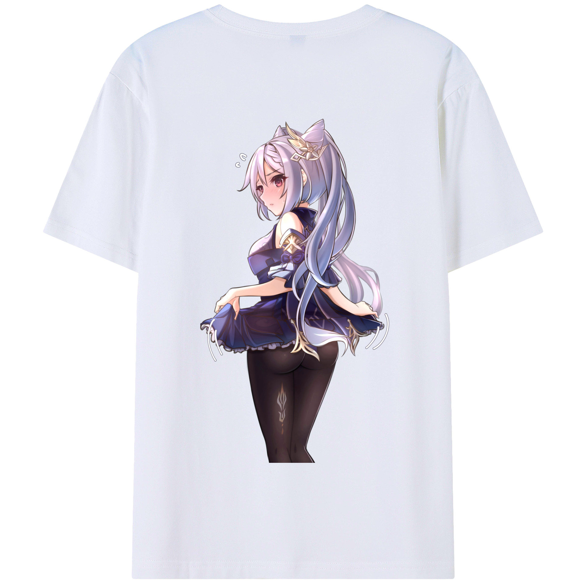 げんし神 刻晴 こくせい genshin Kokusei 綿100％半袖Tシャツ（背面プリント）