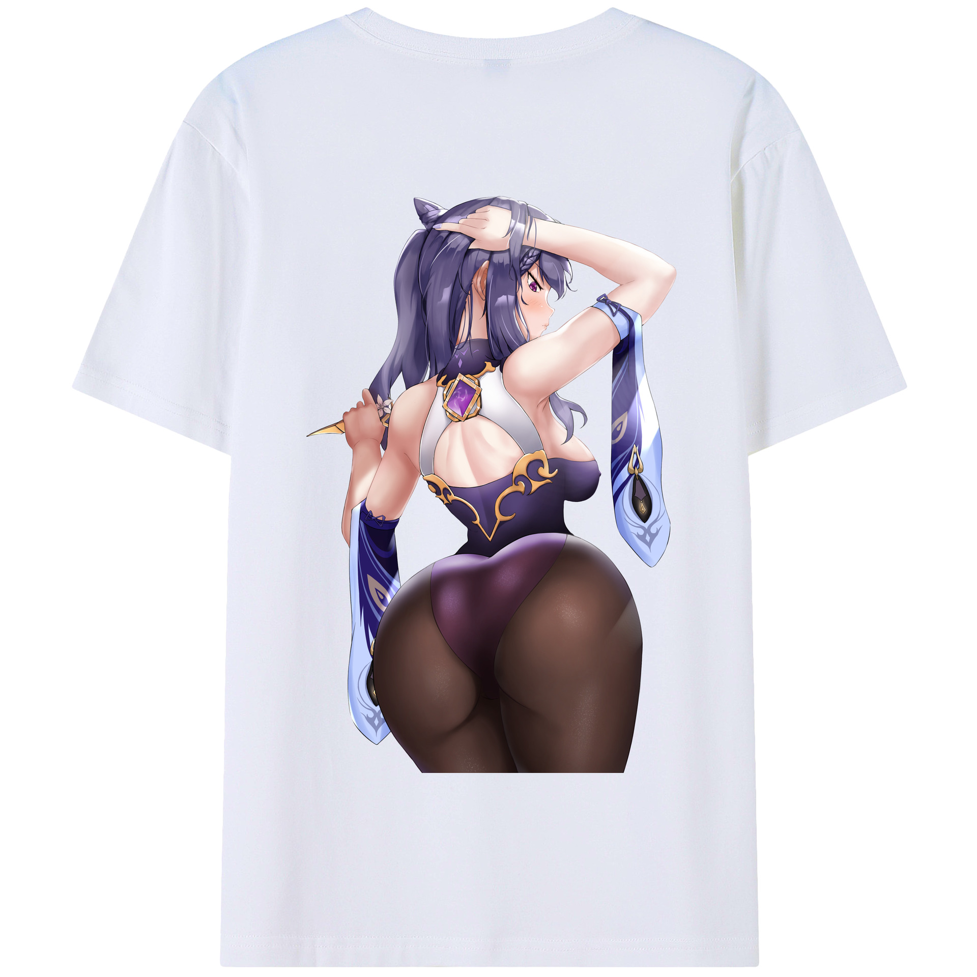 げんし神 刻晴 こくせい genshin Kokusei 綿100％半袖Tシャツ（背面プリント）