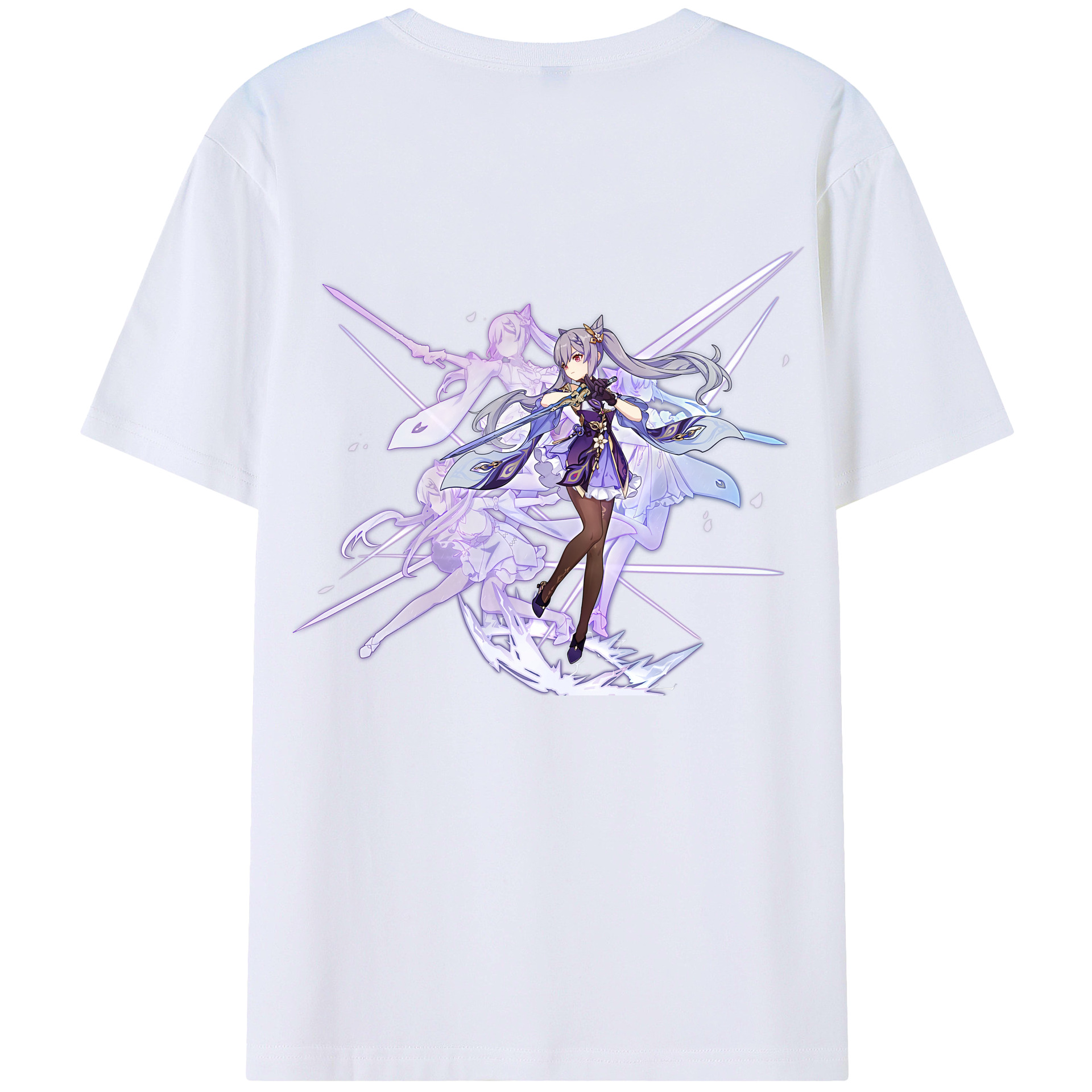 げんし神 刻晴 こくせい genshin Kokusei 綿100％半袖Tシャツ（背面プリント）