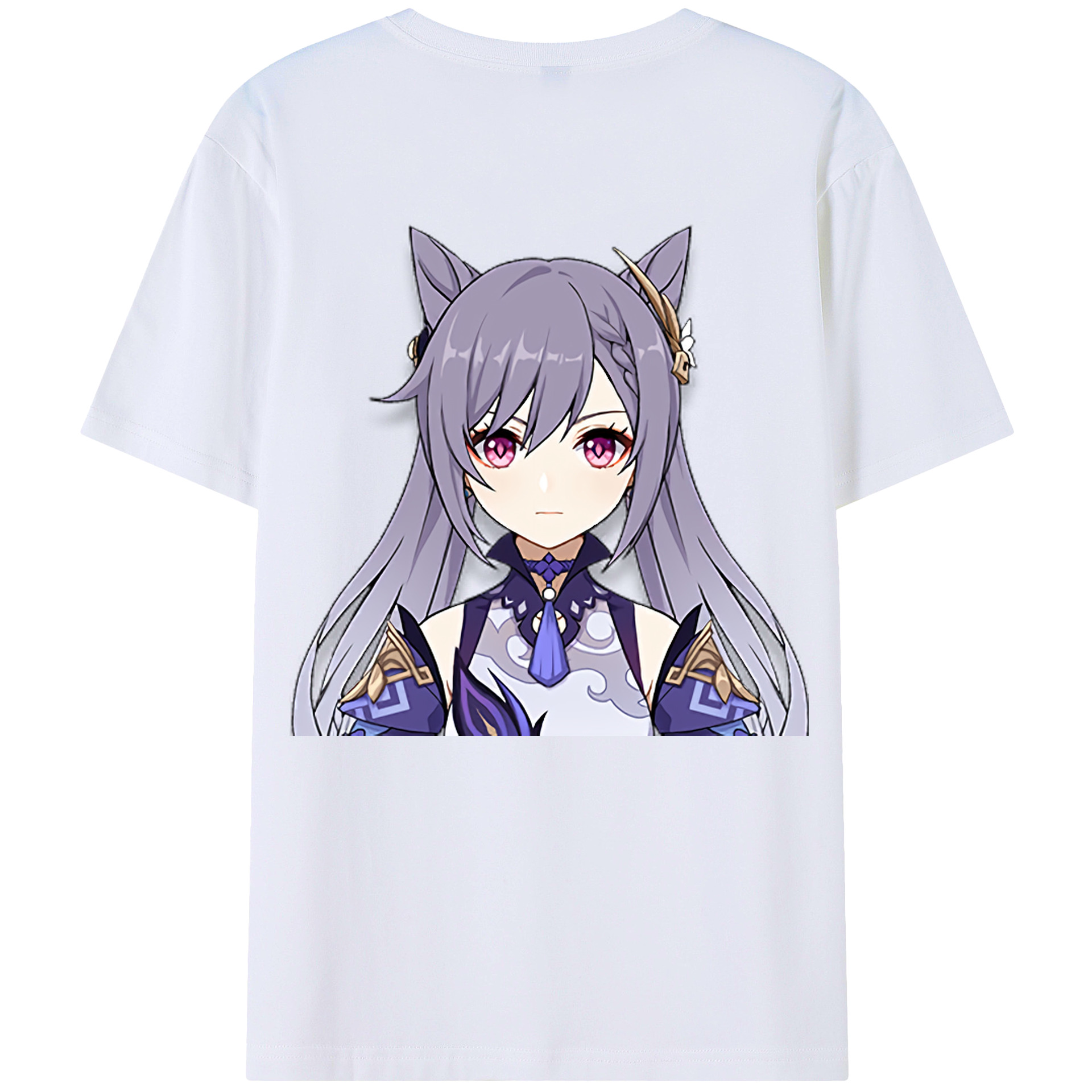げんし神 刻晴 こくせい genshin Kokusei 綿100％半袖Tシャツ（背面プリント）