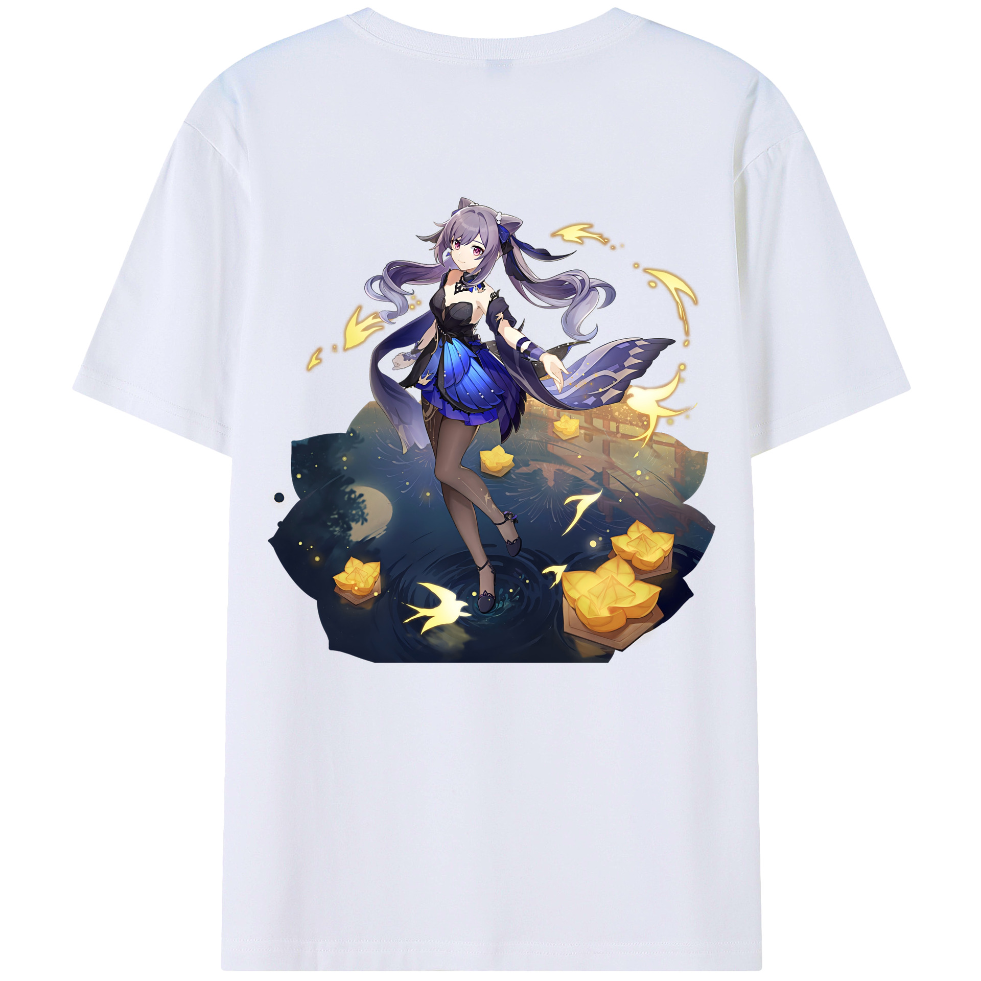 げんし神 刻晴 こくせい genshin Kokusei 綿100％半袖Tシャツ（背面プリント）