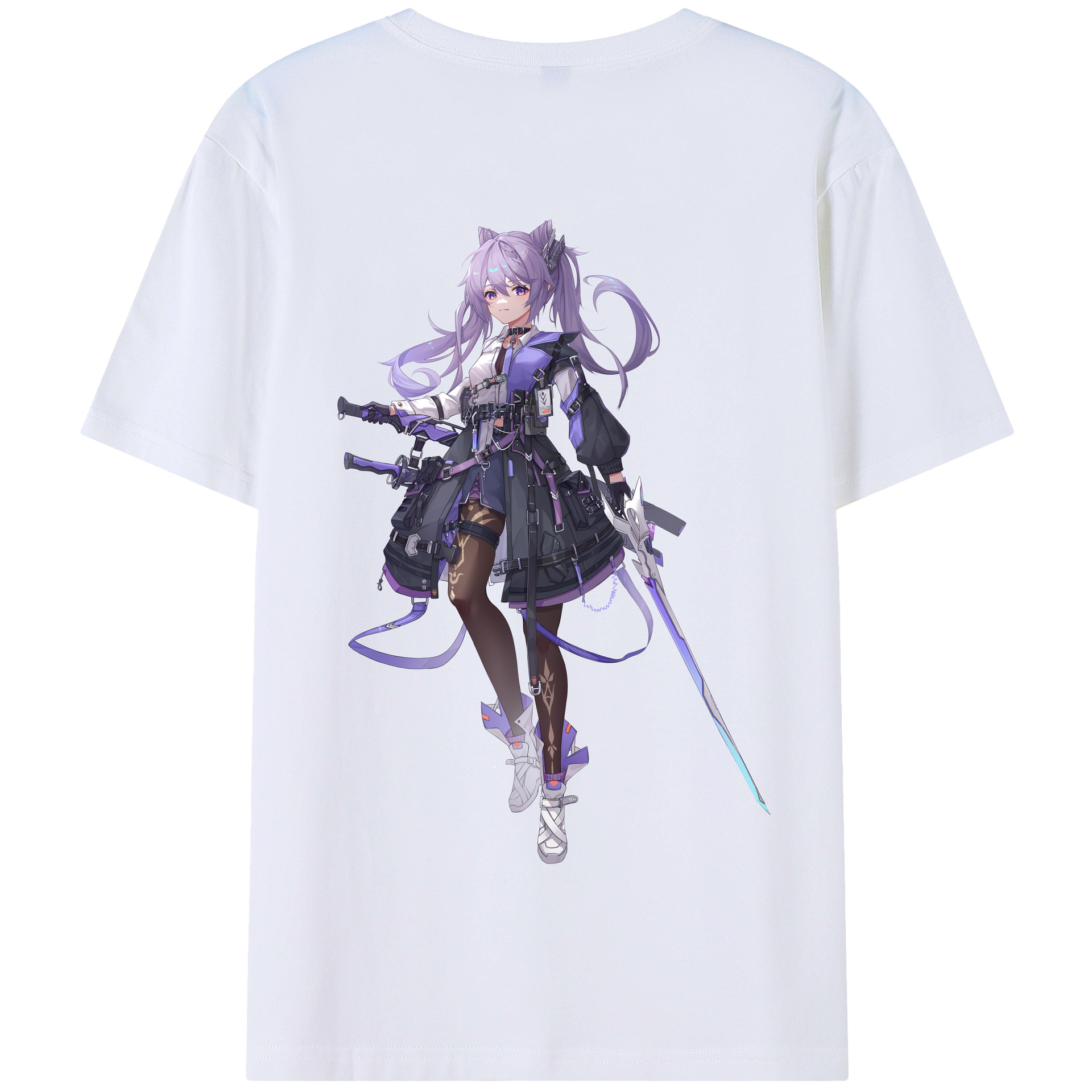 げんし神 刻晴 こくせい genshin Kokusei 綿100％半袖Tシャツ（背面プリント）