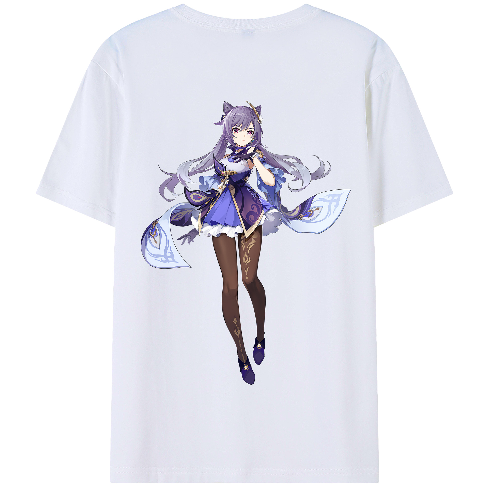 げんし神 刻晴 こくせい genshin Kokusei 綿100％半袖Tシャツ（背面プリント）