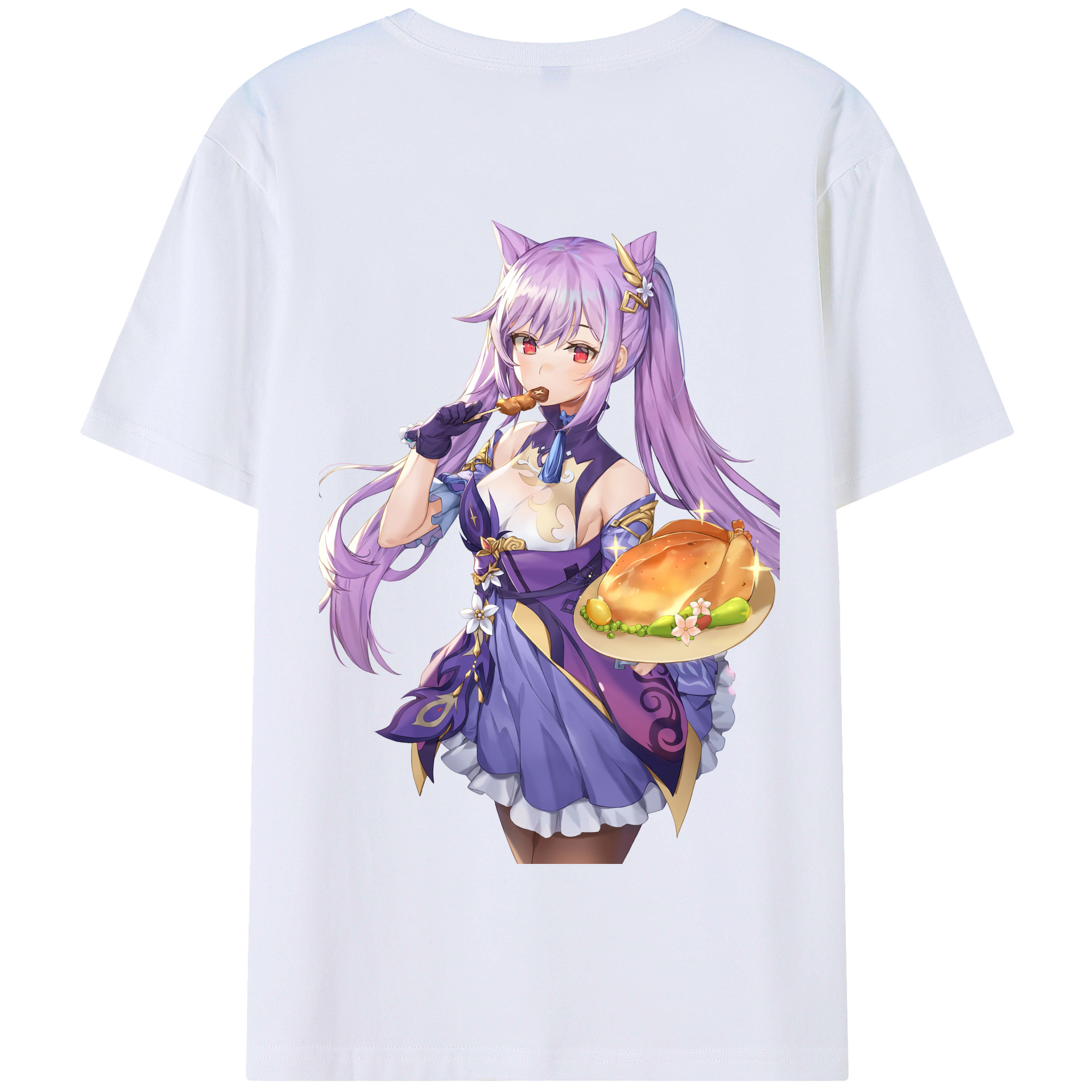 げんし神 刻晴 こくせい genshin Kokusei 綿100％半袖Tシャツ（背面プリント）