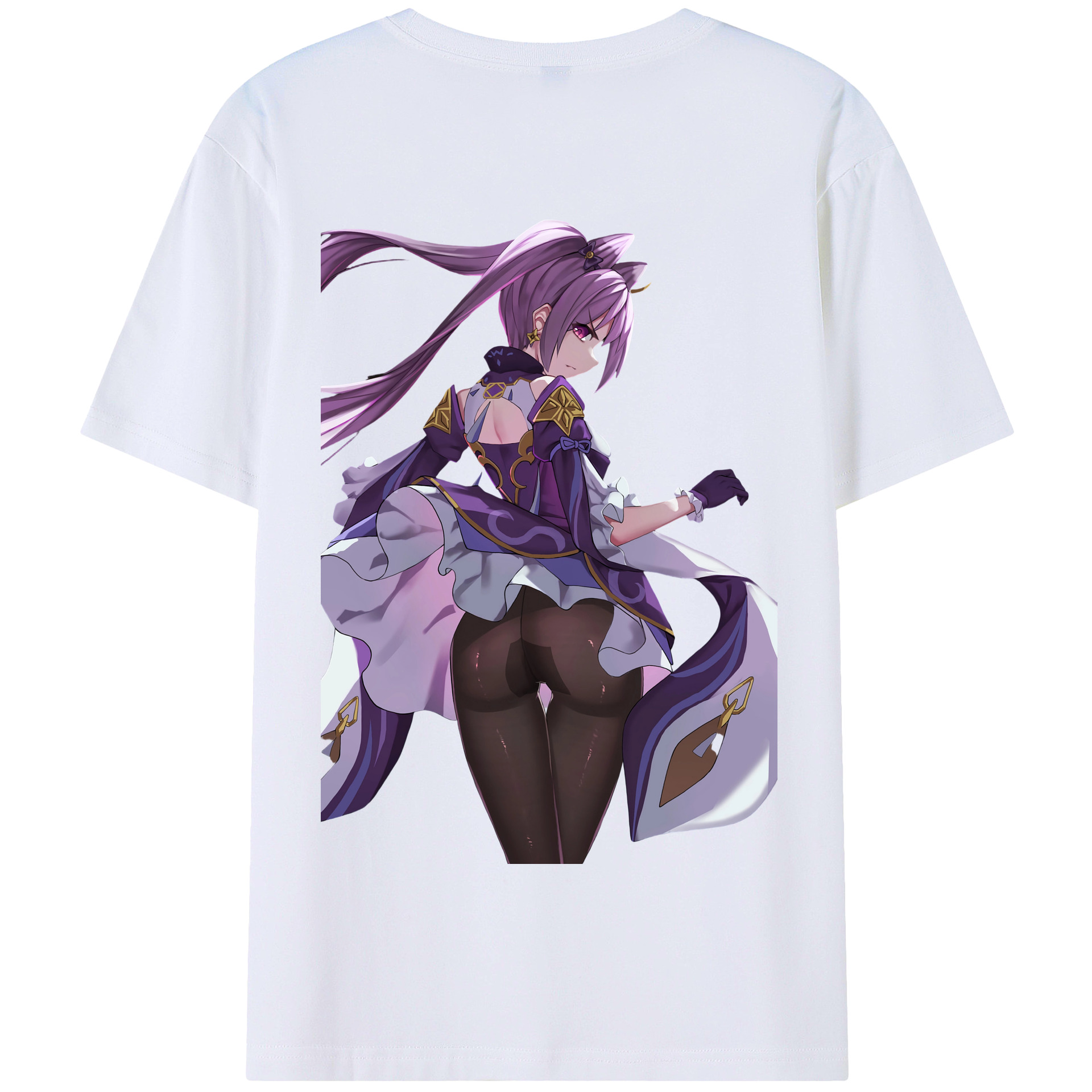 げんし神 刻晴 こくせい genshin Kokusei 綿100％半袖Tシャツ（背面プリント）
