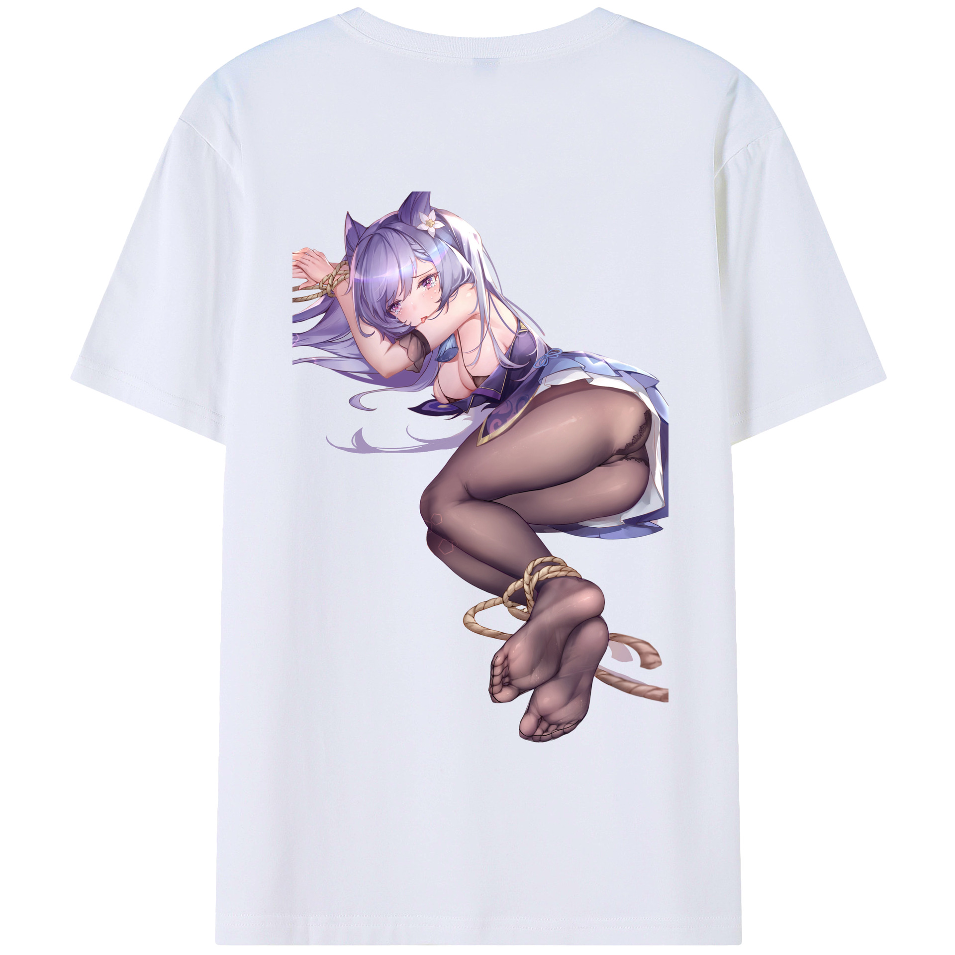 げんし神 刻晴 こくせい genshin Kokusei 綿100％半袖Tシャツ（背面プリント）
