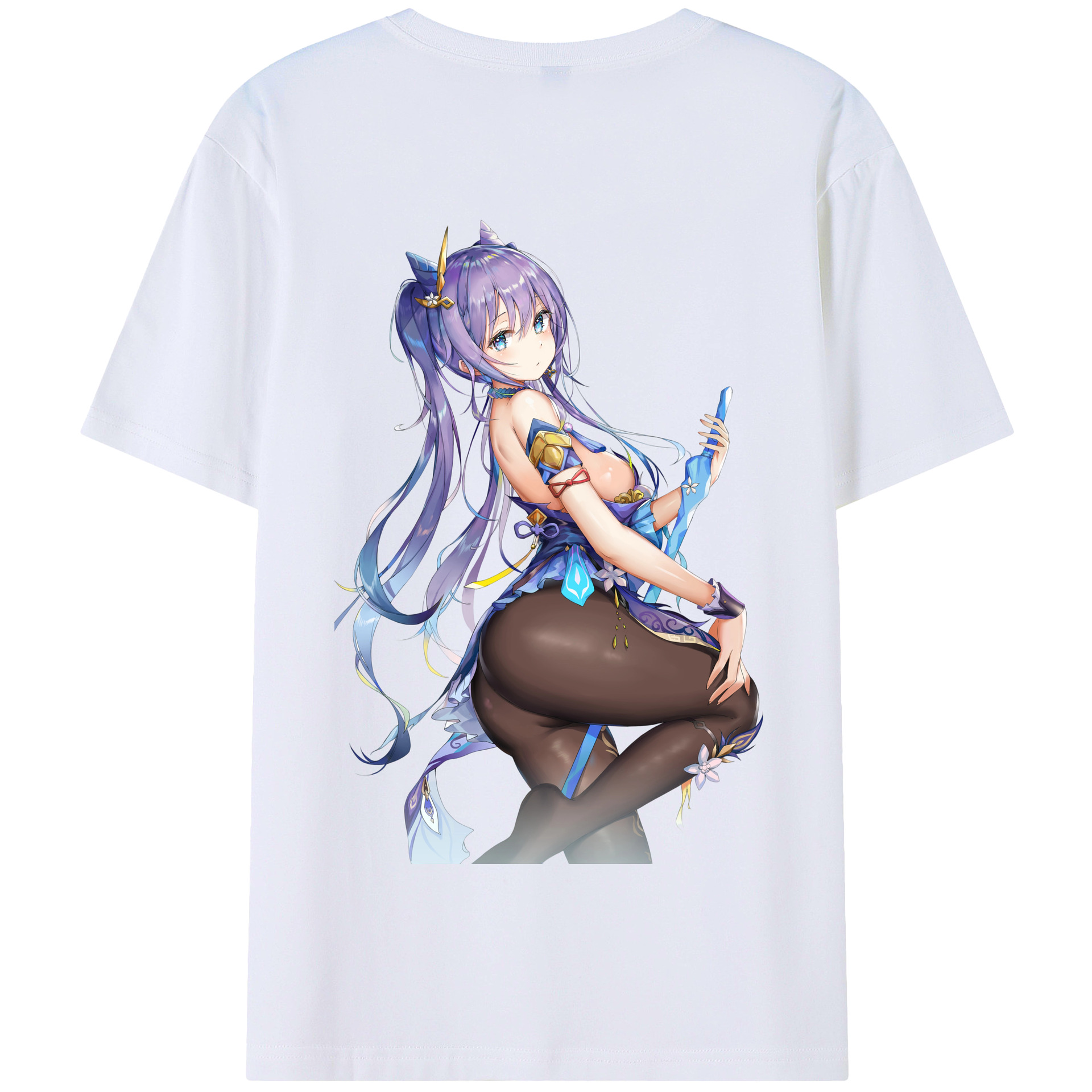 げんし神 刻晴 こくせい genshin Kokusei 綿100％半袖Tシャツ（背面プリント）