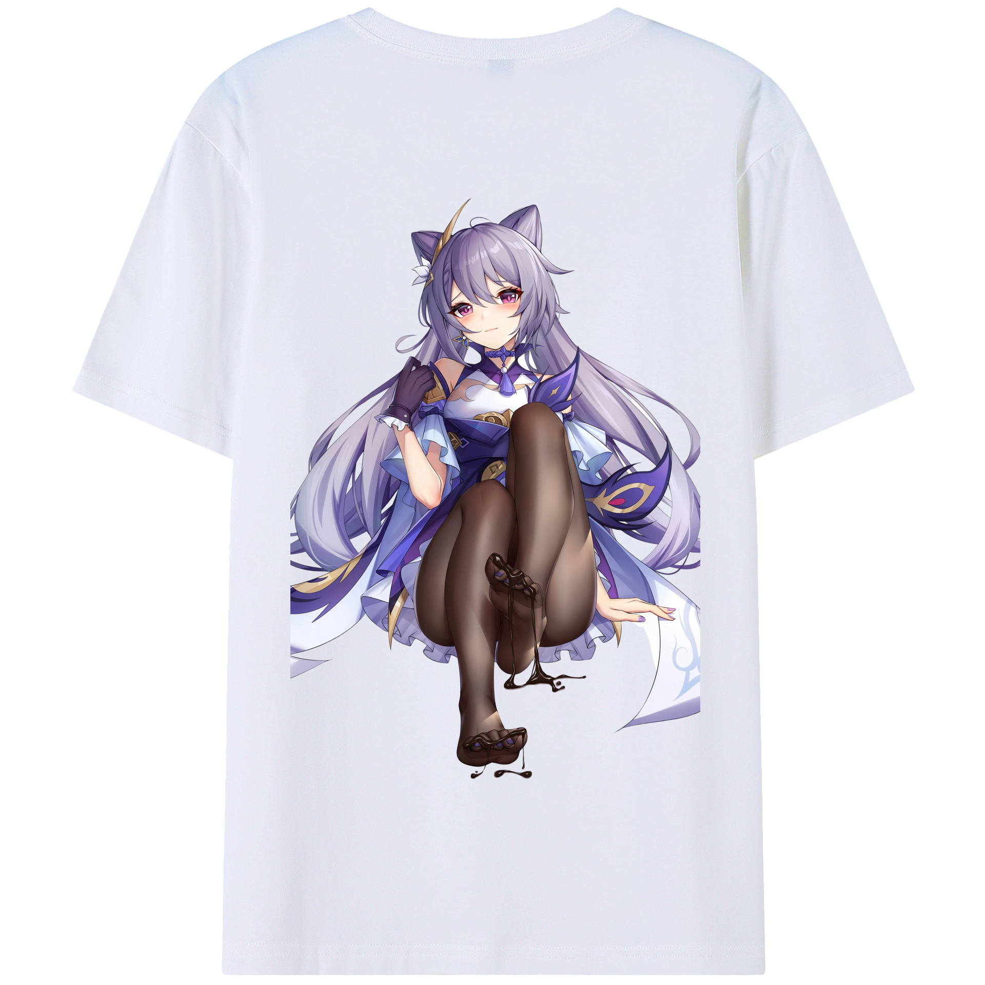 げんし神 刻晴 こくせい genshin Kokusei 綿100％半袖Tシャツ（背面プリント）