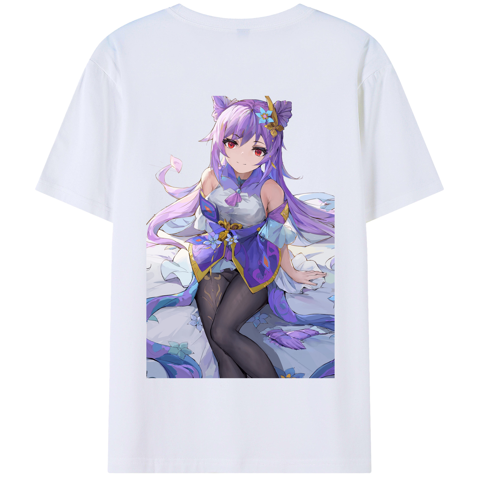 げんし神 刻晴 こくせい genshin Kokusei 綿100％半袖Tシャツ（背面プリント）