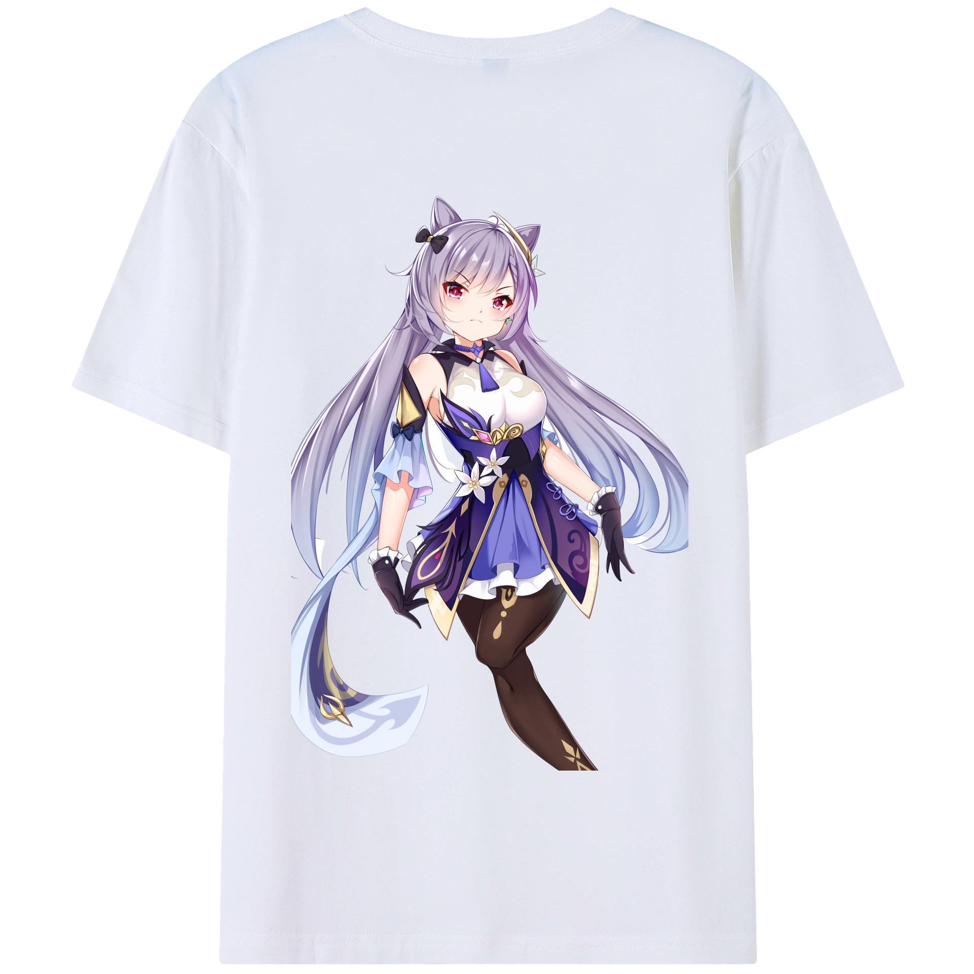げんし神 刻晴 こくせい genshin Kokusei 綿100％半袖Tシャツ（背面プリント）