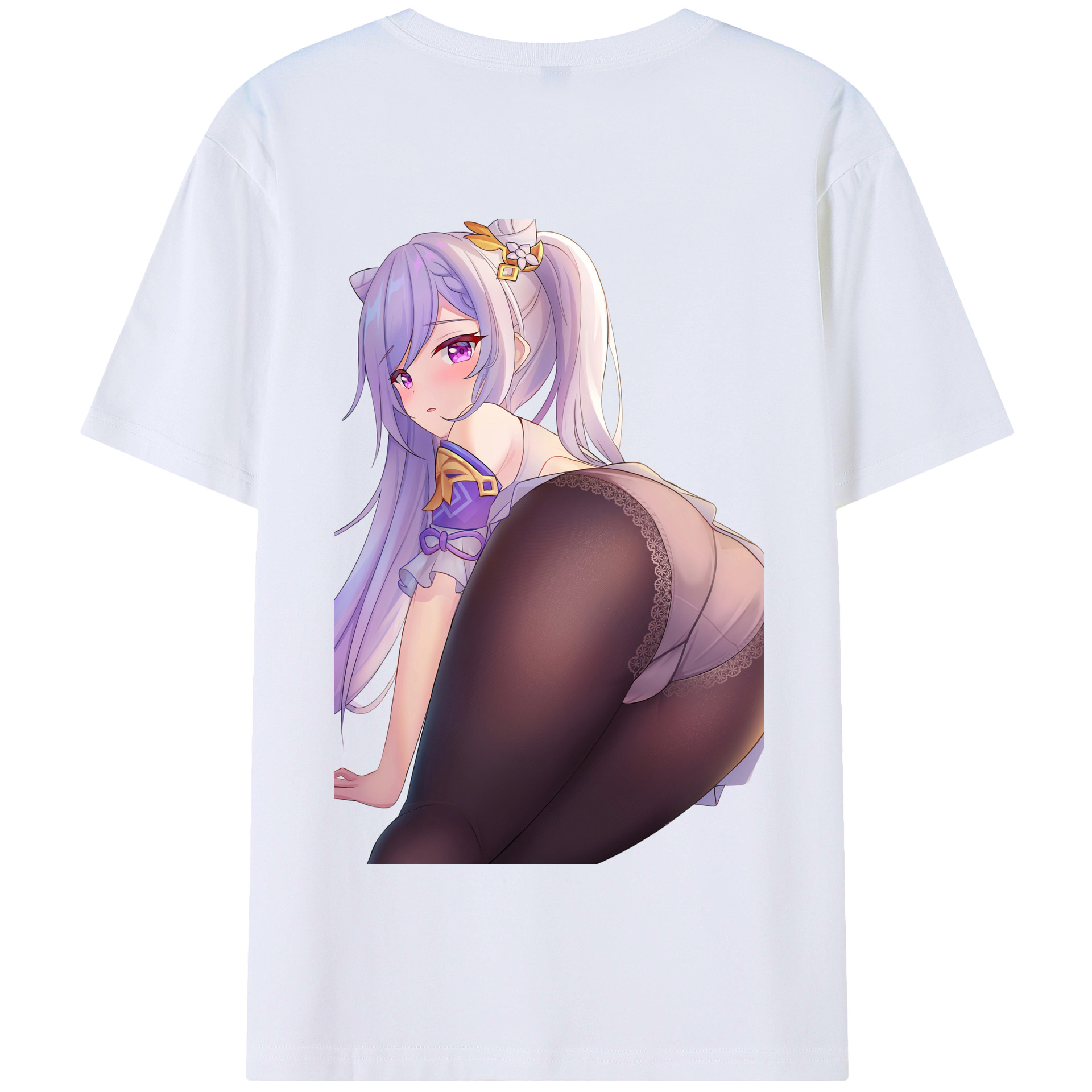 げんし神 刻晴 こくせい genshin Kokusei 綿100％半袖Tシャツ（背面プリント）