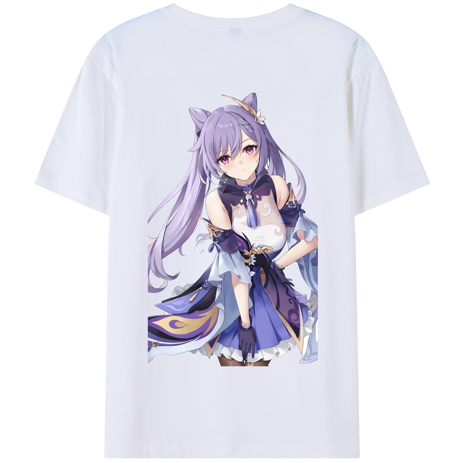げんし神 刻晴 こくせい genshin Kokusei 綿100％半袖Tシャツ（背面プリント）
