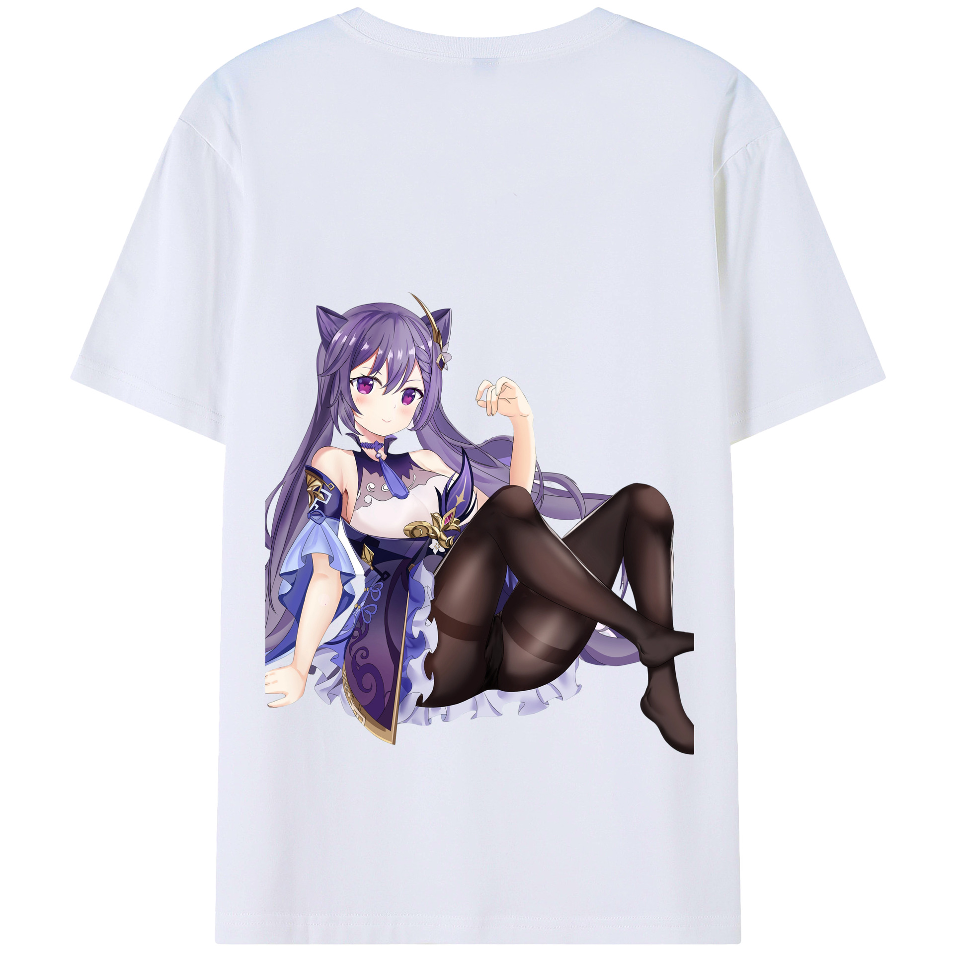 げんし神 刻晴 こくせい genshin Kokusei 綿100％半袖Tシャツ（背面プリント）