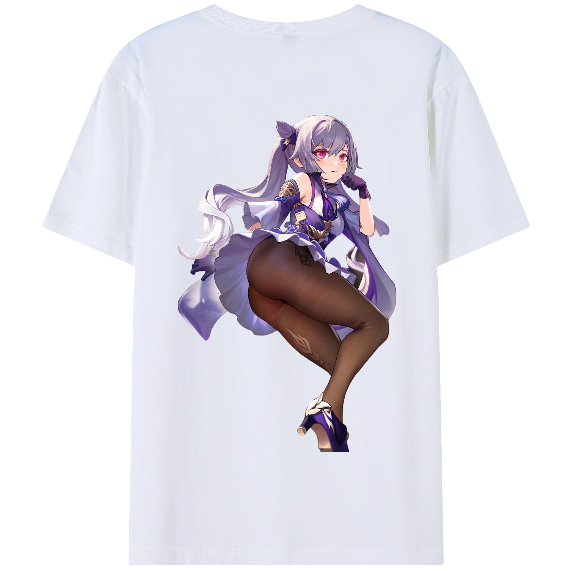 げんし神 刻晴 こくせい genshin Kokusei 綿100％半袖Tシャツ（背面プリント）