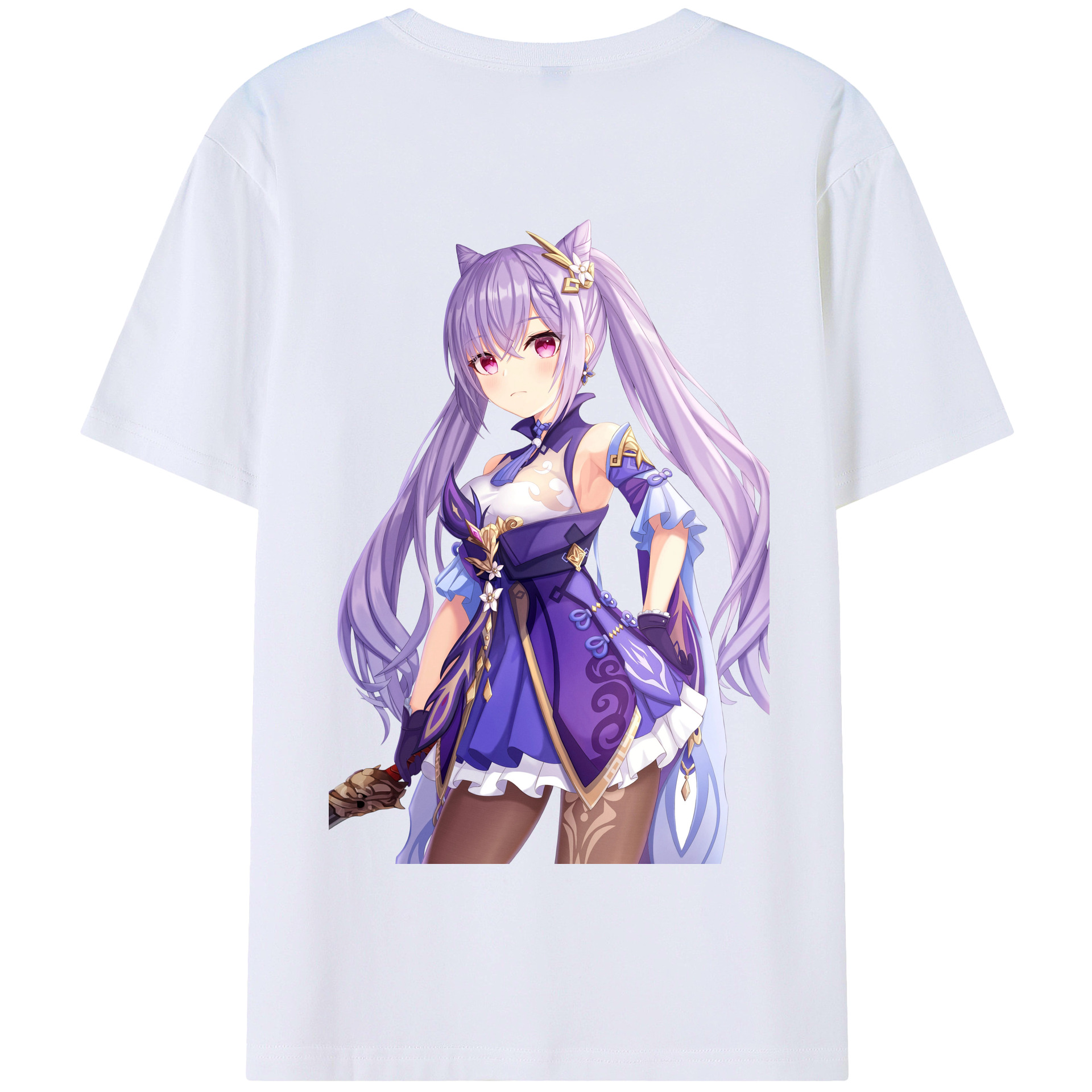 げんし神 刻晴 こくせい genshin Kokusei 綿100％半袖Tシャツ（背面プリント）
