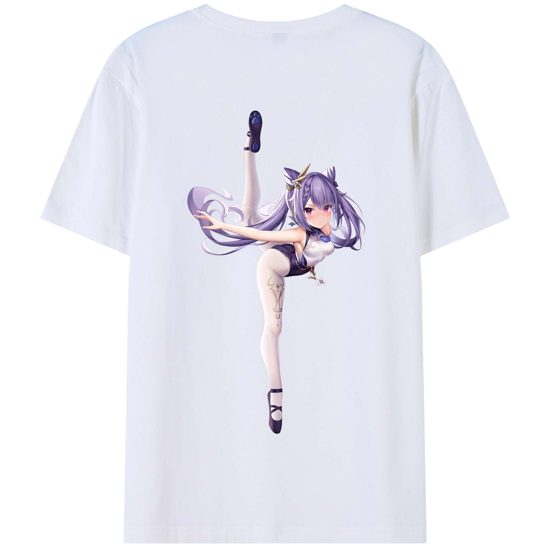 げんし神 刻晴 こくせい genshin Kokusei 綿100％半袖Tシャツ（背面プリント）