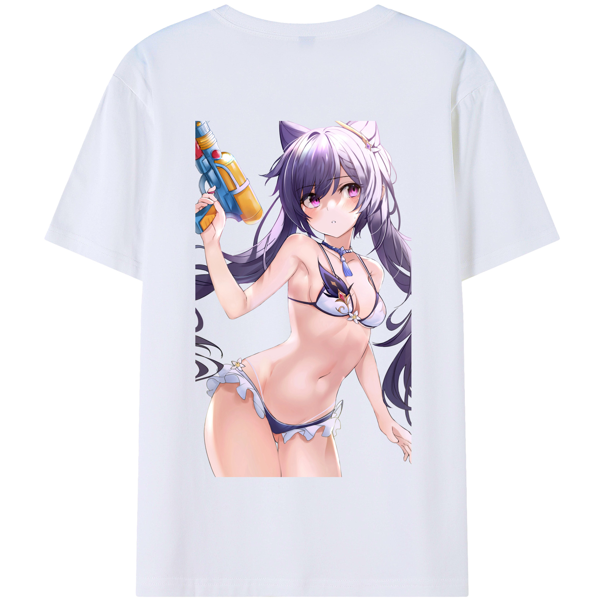 げんし神 刻晴 こくせい genshin Kokusei 綿100％半袖Tシャツ（背面プリント）