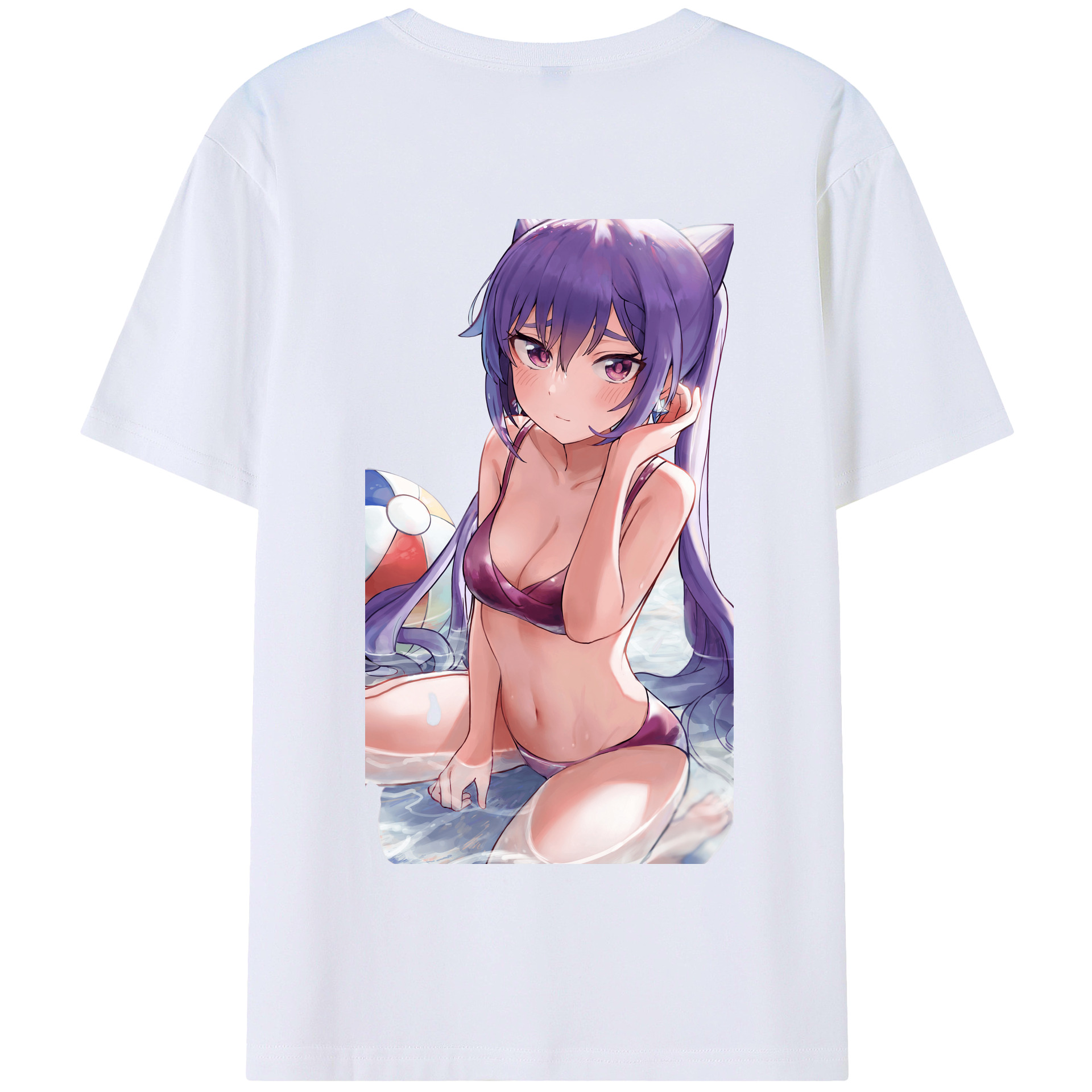 げんし神 刻晴 こくせい genshin Kokusei 綿100％半袖Tシャツ（背面プリント）