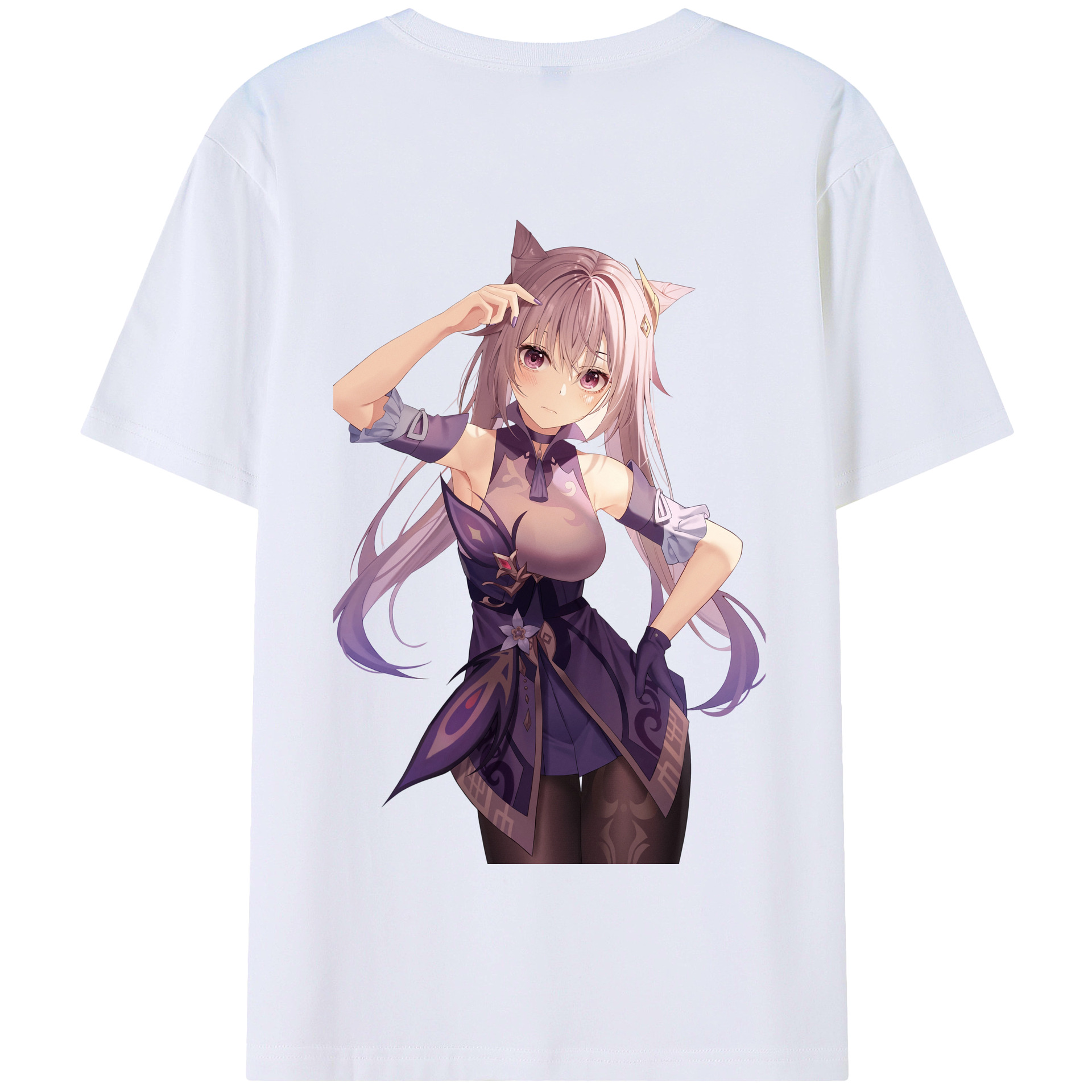 げんし神 刻晴 こくせい genshin Kokusei 綿100％半袖Tシャツ（背面プリント）