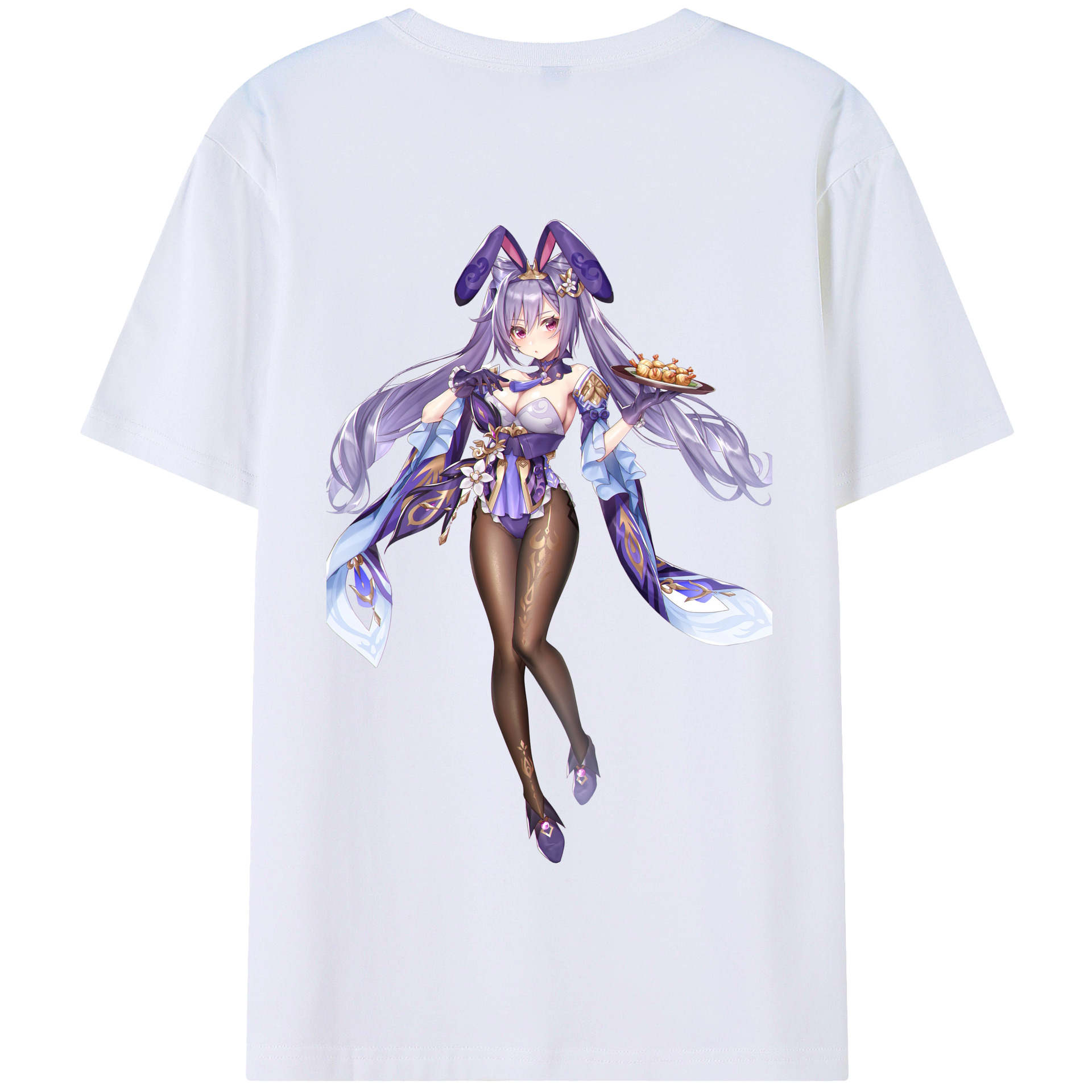 げんし神 刻晴 こくせい genshin Kokusei 綿100％半袖Tシャツ（背面プリント）