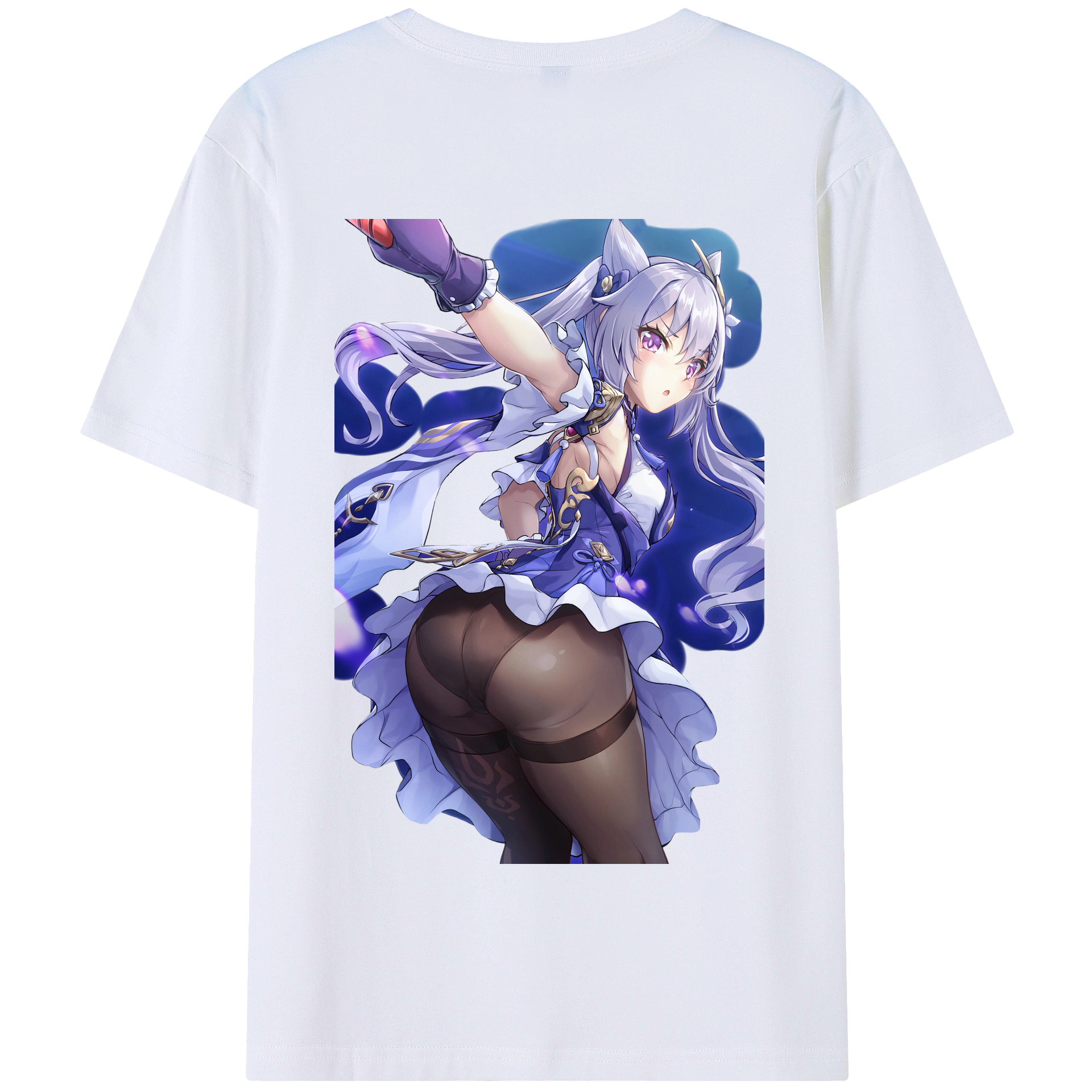 げんし神 刻晴 こくせい genshin Kokusei 綿100％半袖Tシャツ（背面プリント）