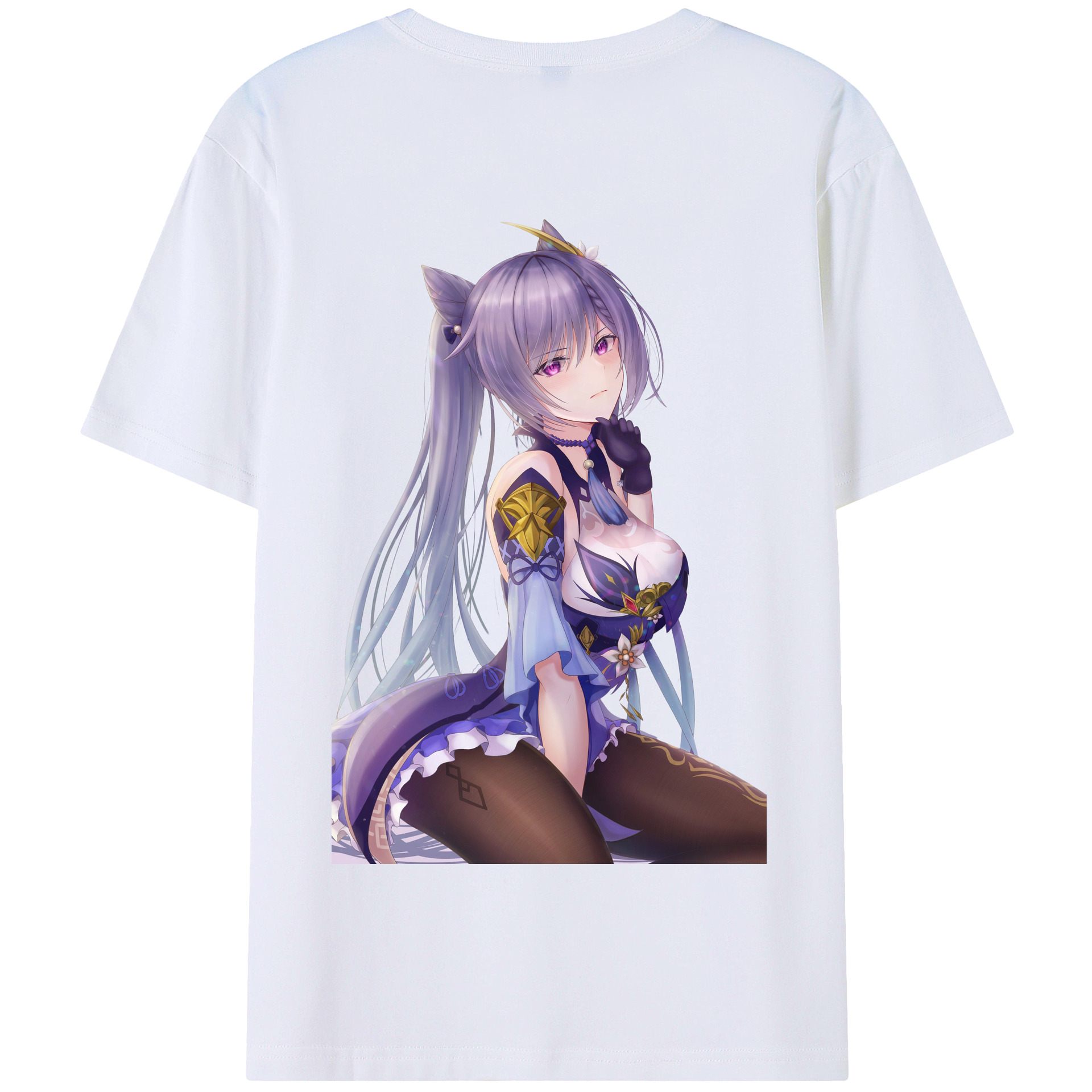 げんし神 刻晴 こくせい genshin Kokusei 綿100％半袖Tシャツ（背面プリント）