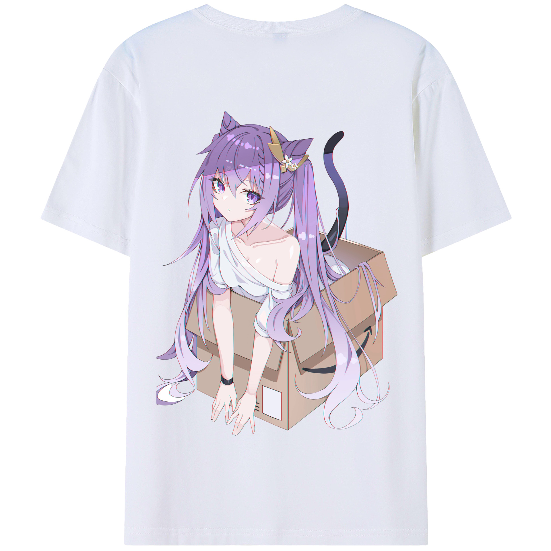 げんし神 刻晴 こくせい genshin Kokusei 綿100％半袖Tシャツ（背面プリント）