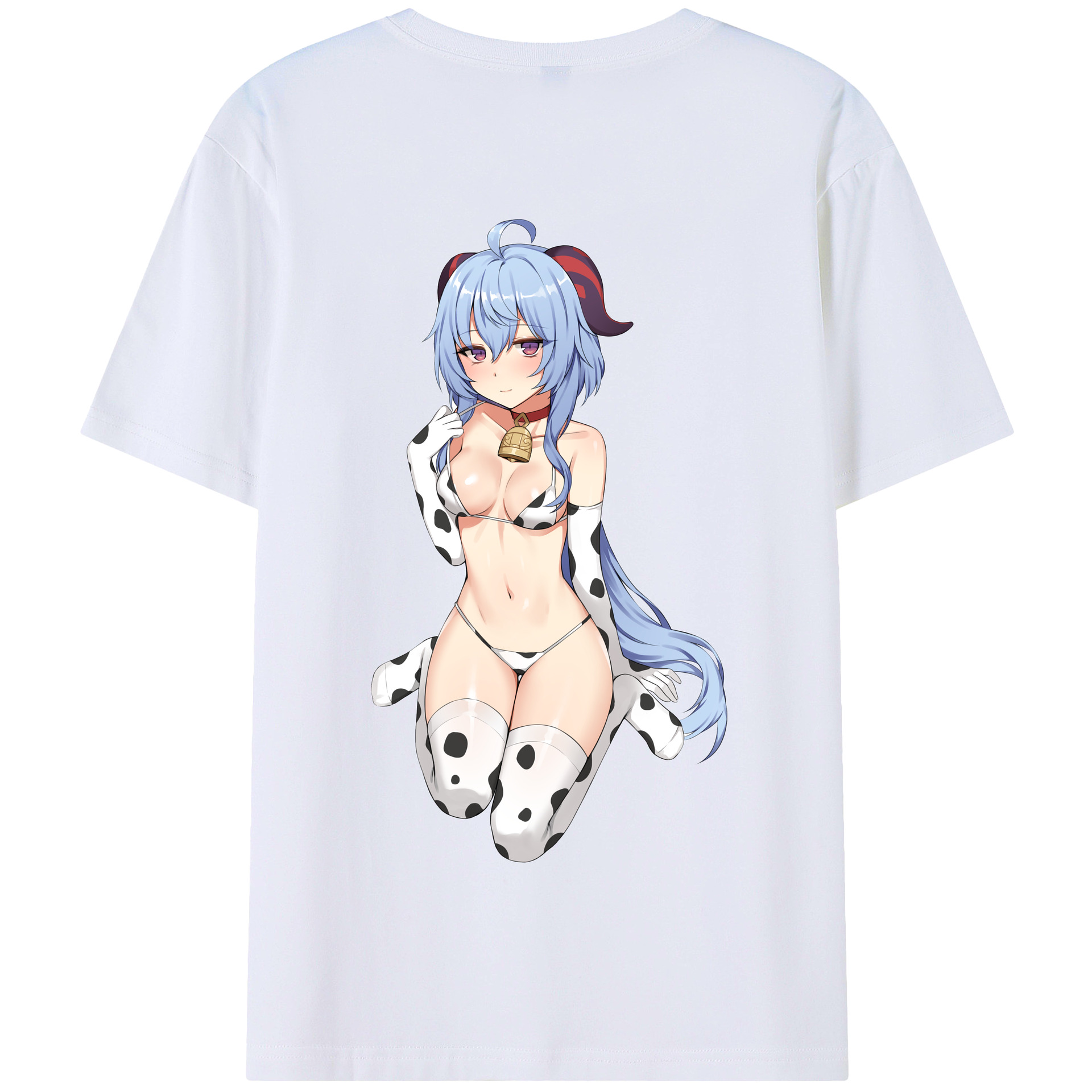 げんし神 甘雨 かんう genshin Ganyu 綿100％半袖Tシャツ（背面プリント）