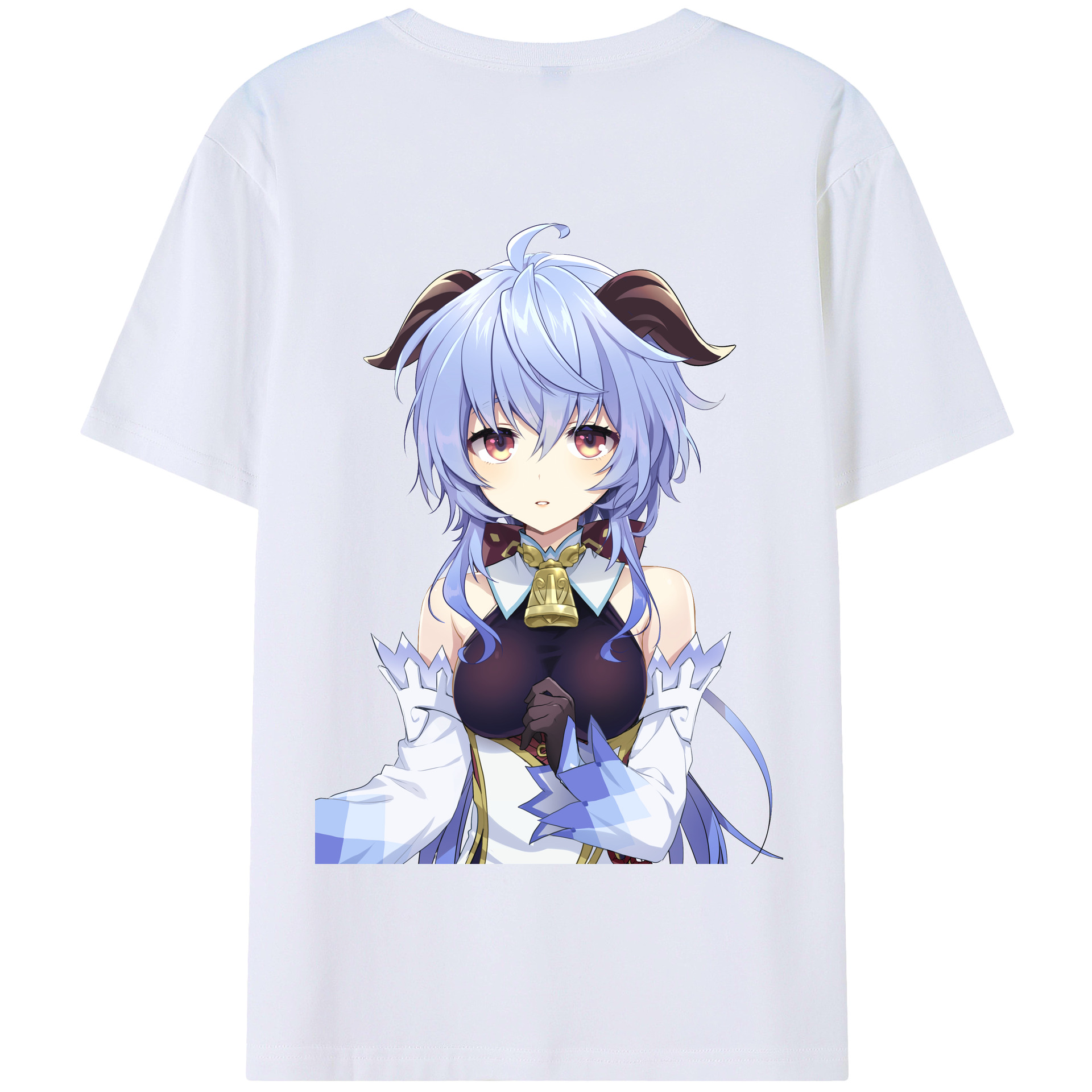 げんし神 甘雨 かんう genshin Ganyu 綿100％半袖Tシャツ（背面プリント）