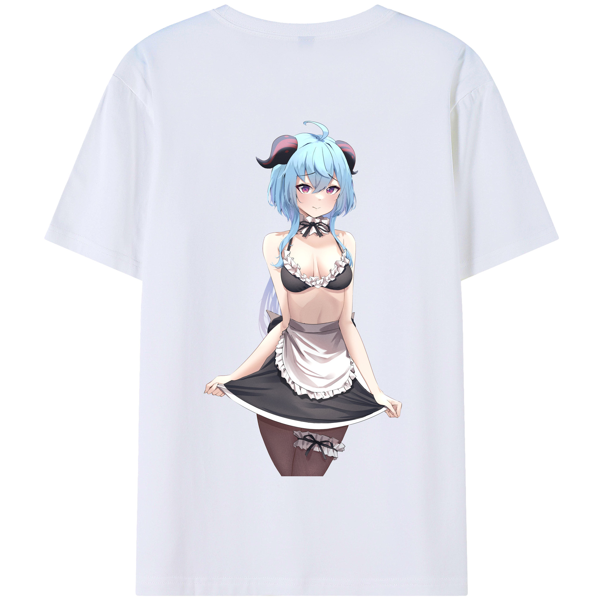 げんし神 甘雨 かんう genshin Ganyu 綿100％半袖Tシャツ（背面プリント）