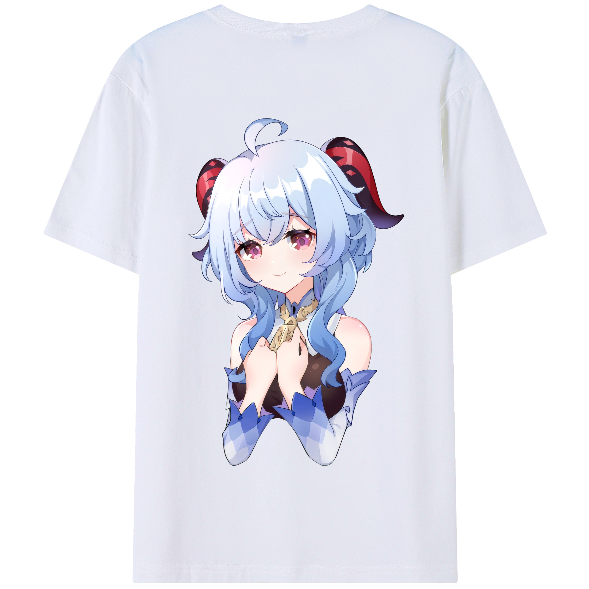 げんし神 甘雨 かんう genshin Ganyu 綿100％半袖Tシャツ（背面プリント）