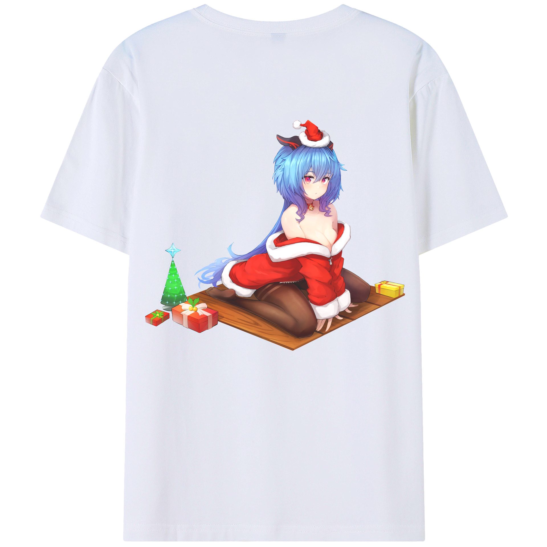 げんし神 甘雨 かんう genshin Ganyu 綿100％半袖Tシャツ（背面プリント）