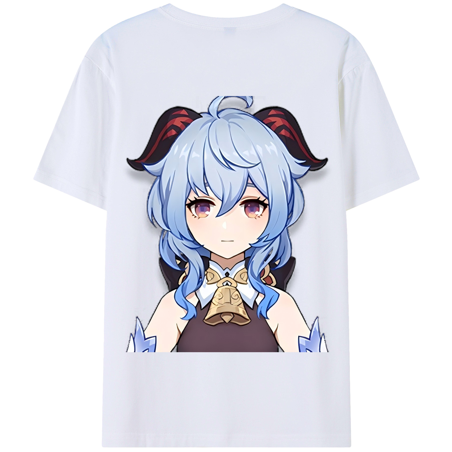 げんし神 甘雨 かんう genshin Ganyu 綿100％半袖Tシャツ（背面プリント）