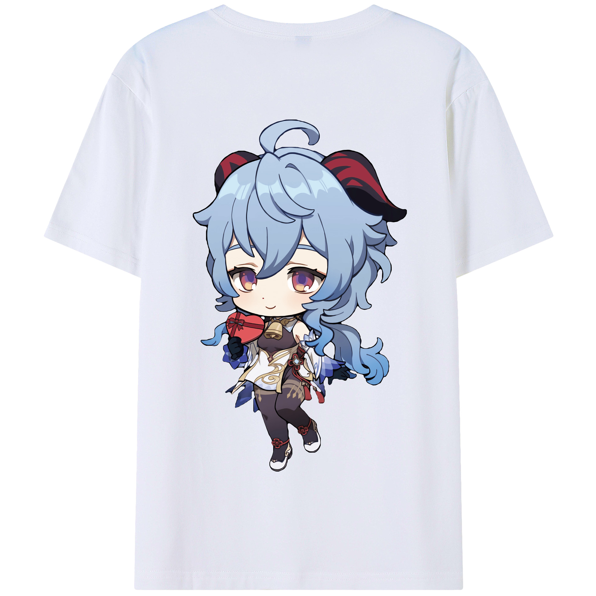 げんし神 甘雨 かんう genshin Ganyu 綿100％半袖Tシャツ（背面プリント）