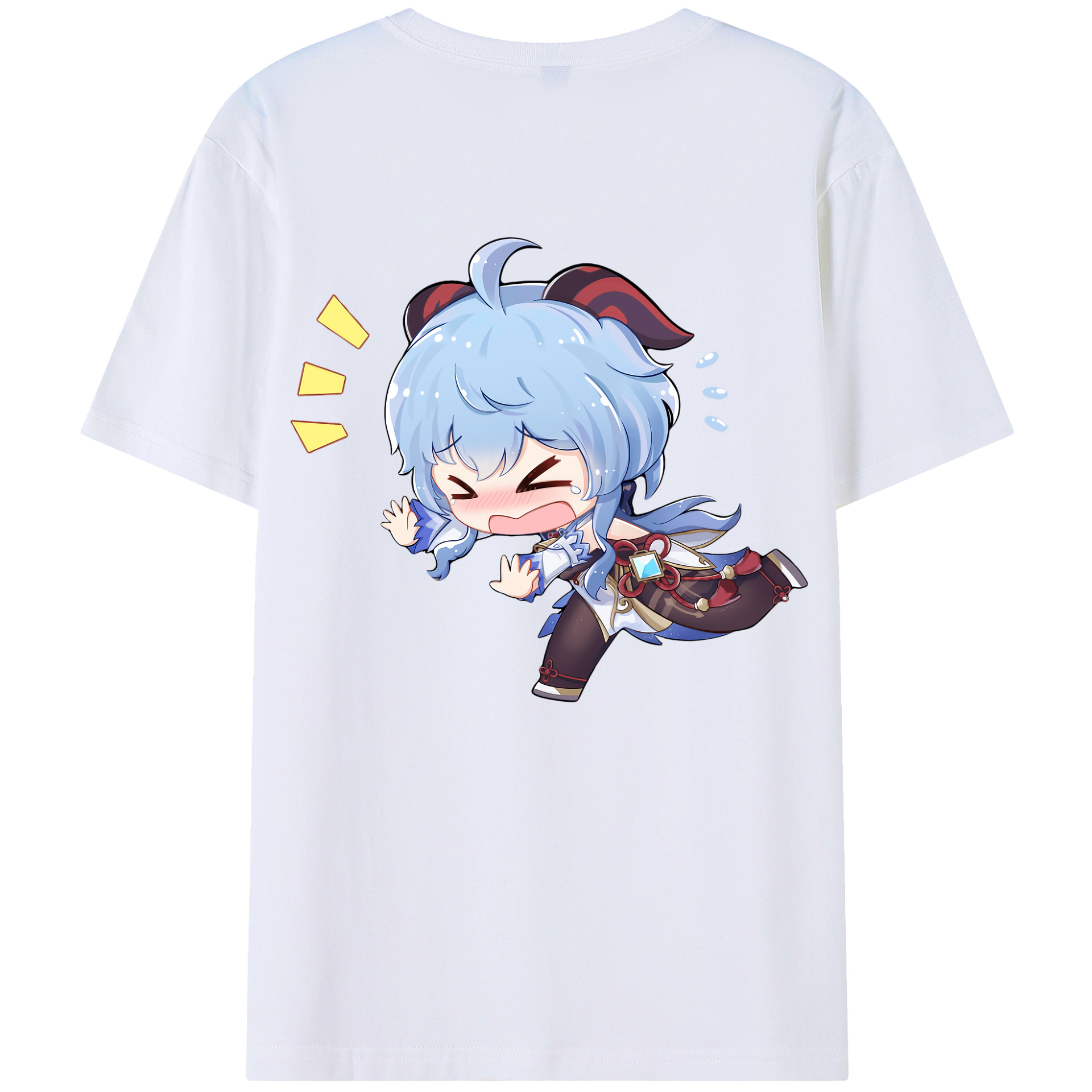 げんし神 甘雨 かんう genshin Ganyu 綿100％半袖Tシャツ（背面プリント）