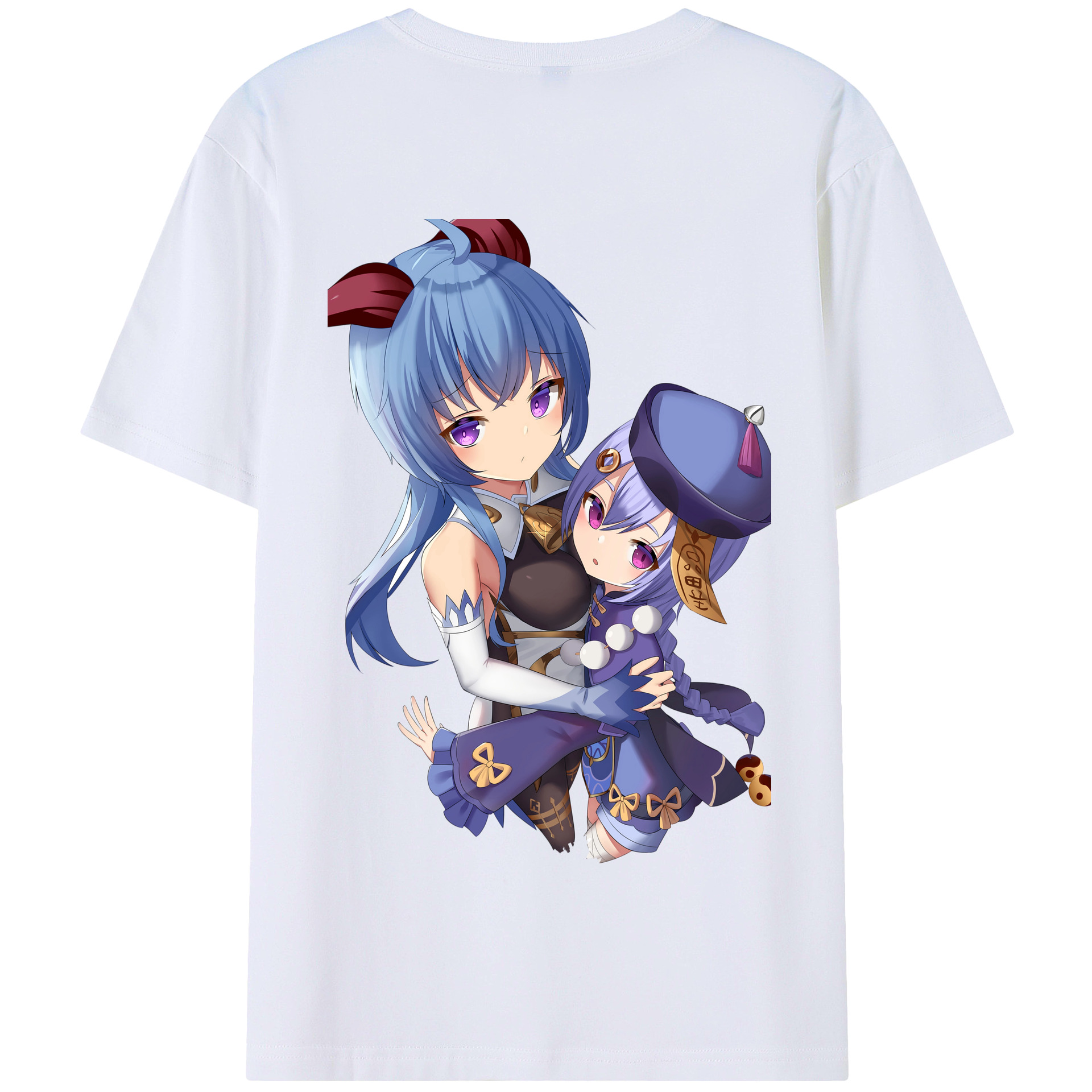 げんし神 甘雨 かんう genshin Ganyu 綿100％半袖Tシャツ（背面プリント）