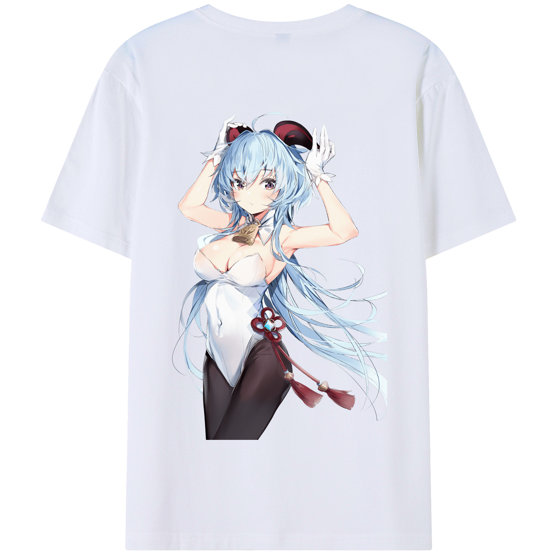 げんし神 甘雨 かんう genshin Ganyu 綿100％半袖Tシャツ（背面プリント）