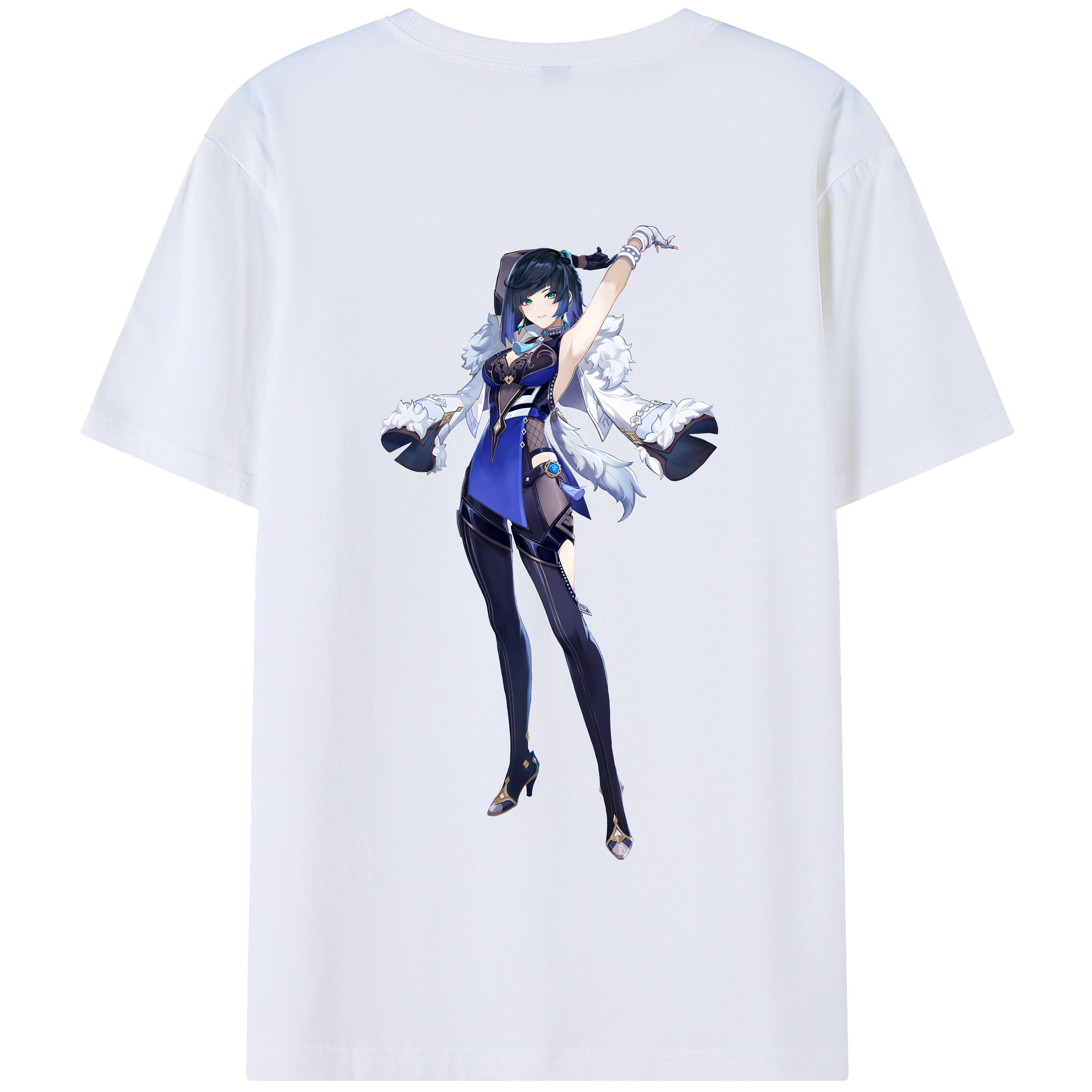 げんし神 夜兰 やらん genshin Yaran 綿100％半袖Tシャツ（背面プリント）