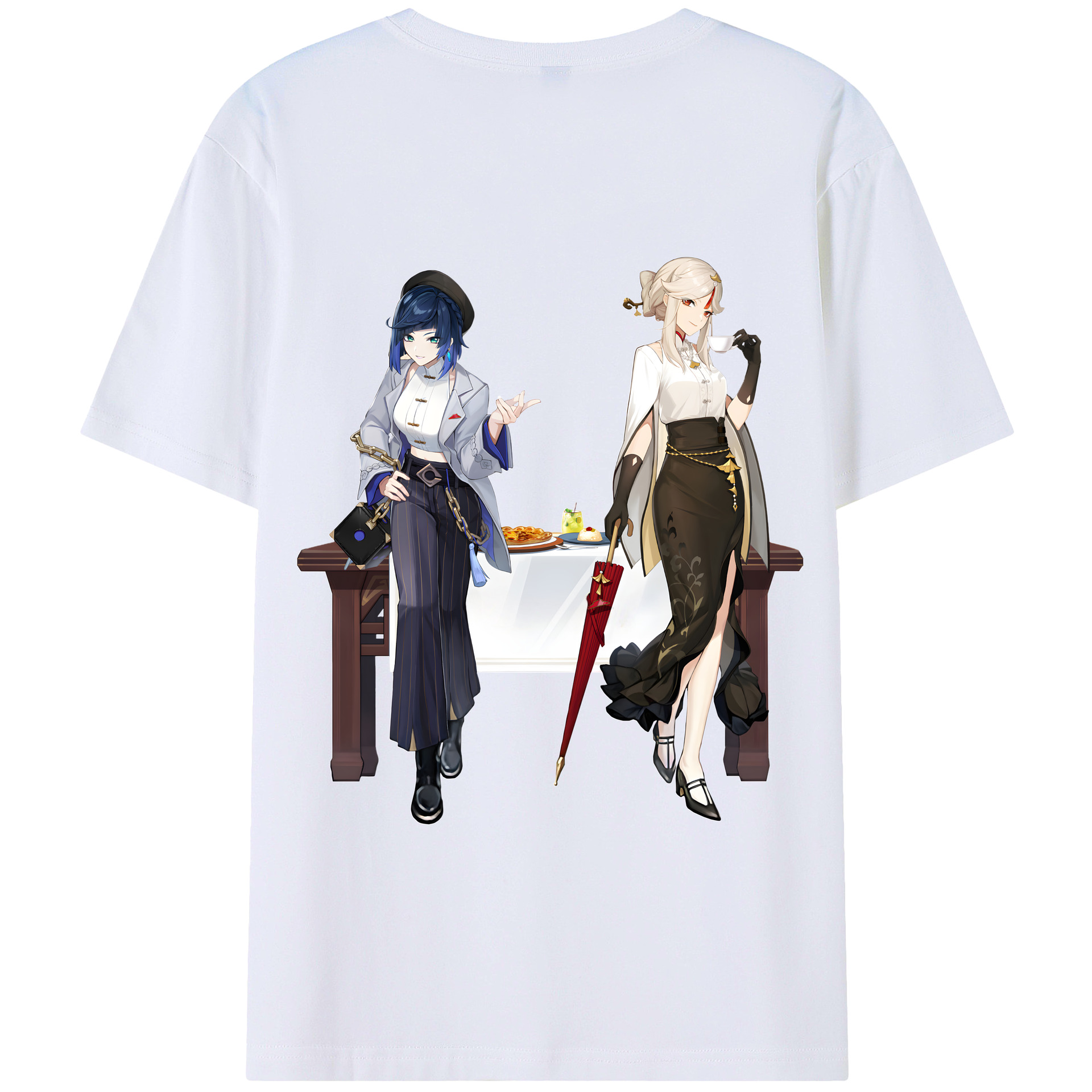 げんし神 夜兰 やらん genshin Yaran 綿100％半袖Tシャツ（背面プリント）