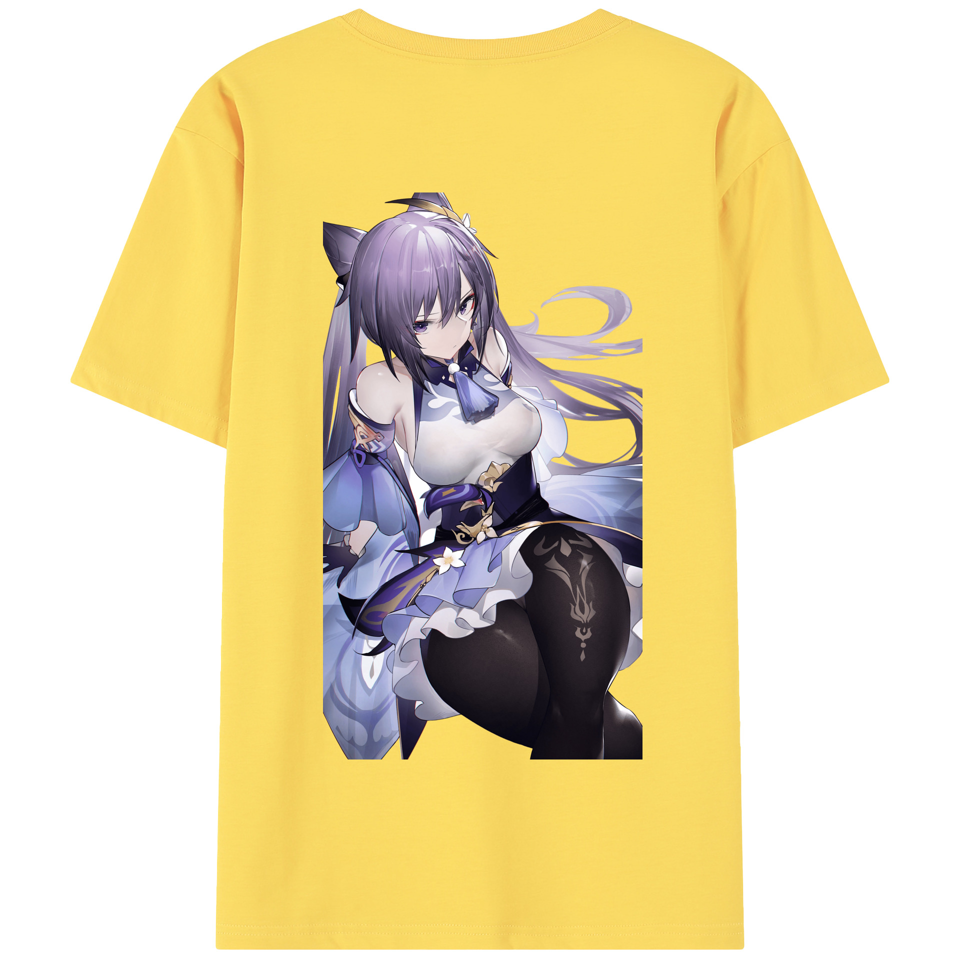 げんし神 刻晴 こくせい genshin Kokusei 綿100％半袖Tシャツ（背面プリント）
