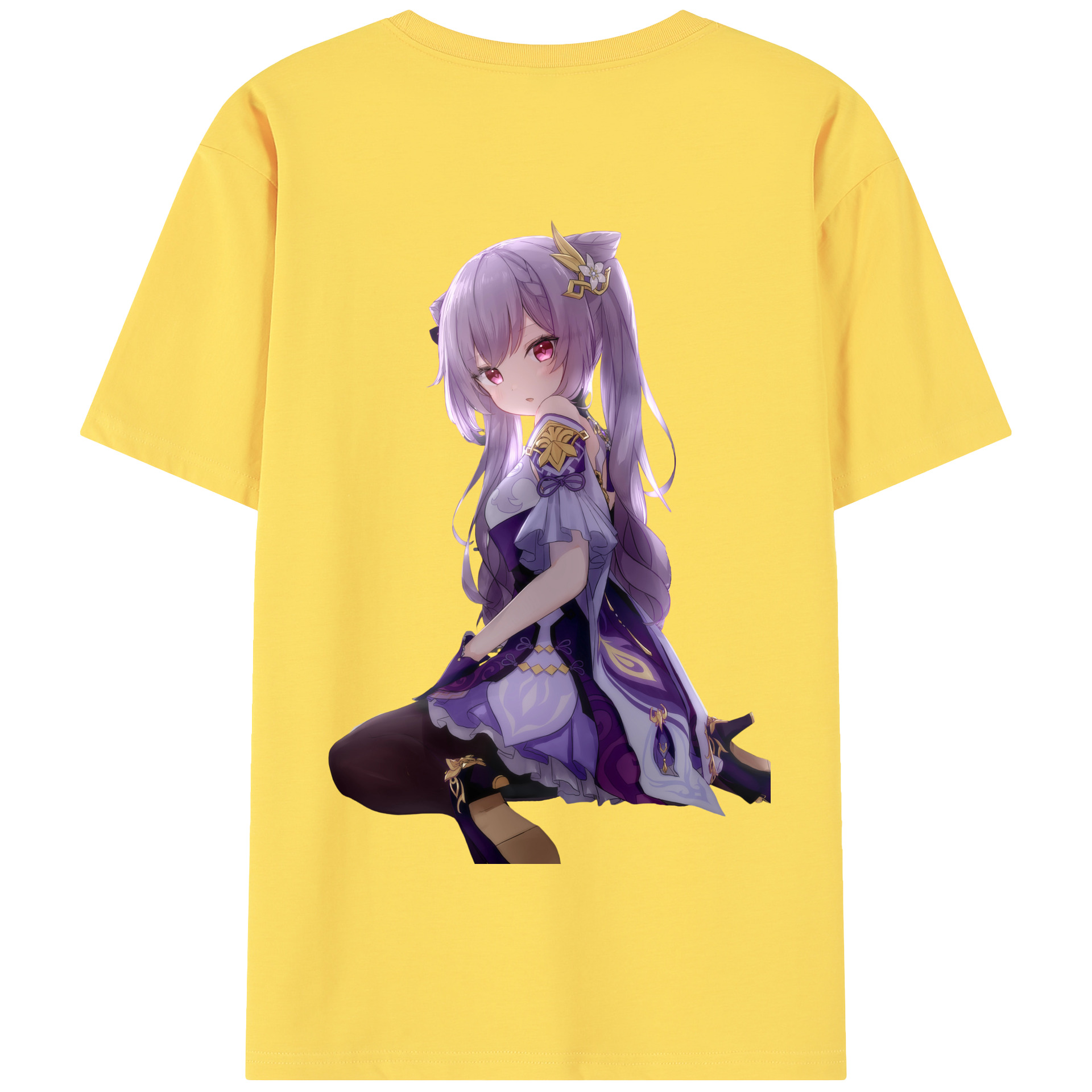 げんし神 刻晴 こくせい genshin Kokusei 綿100％半袖Tシャツ（背面プリント）