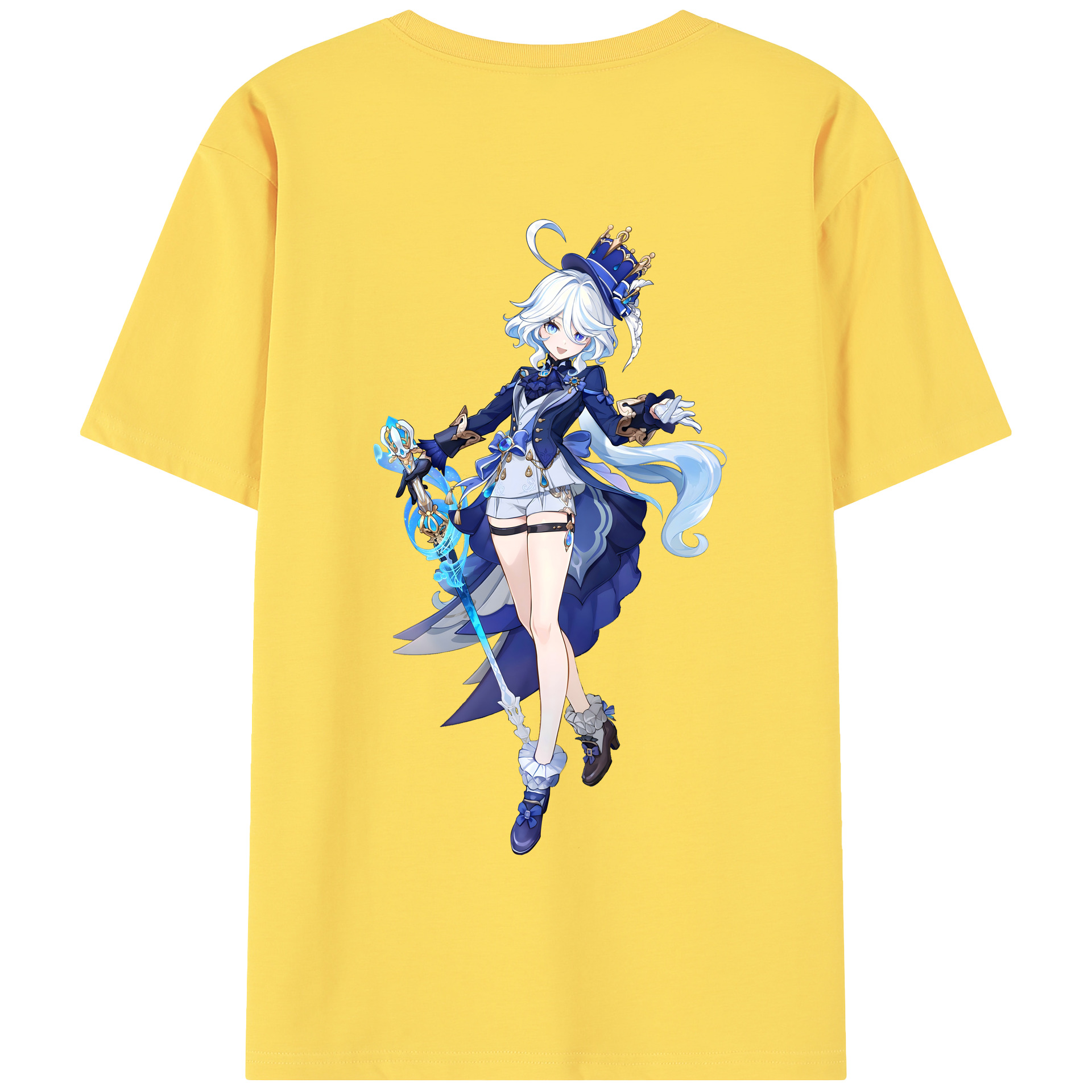 げんし神 フリーナ genshin Furina 綿100％半袖Tシャツ（背面プリント）