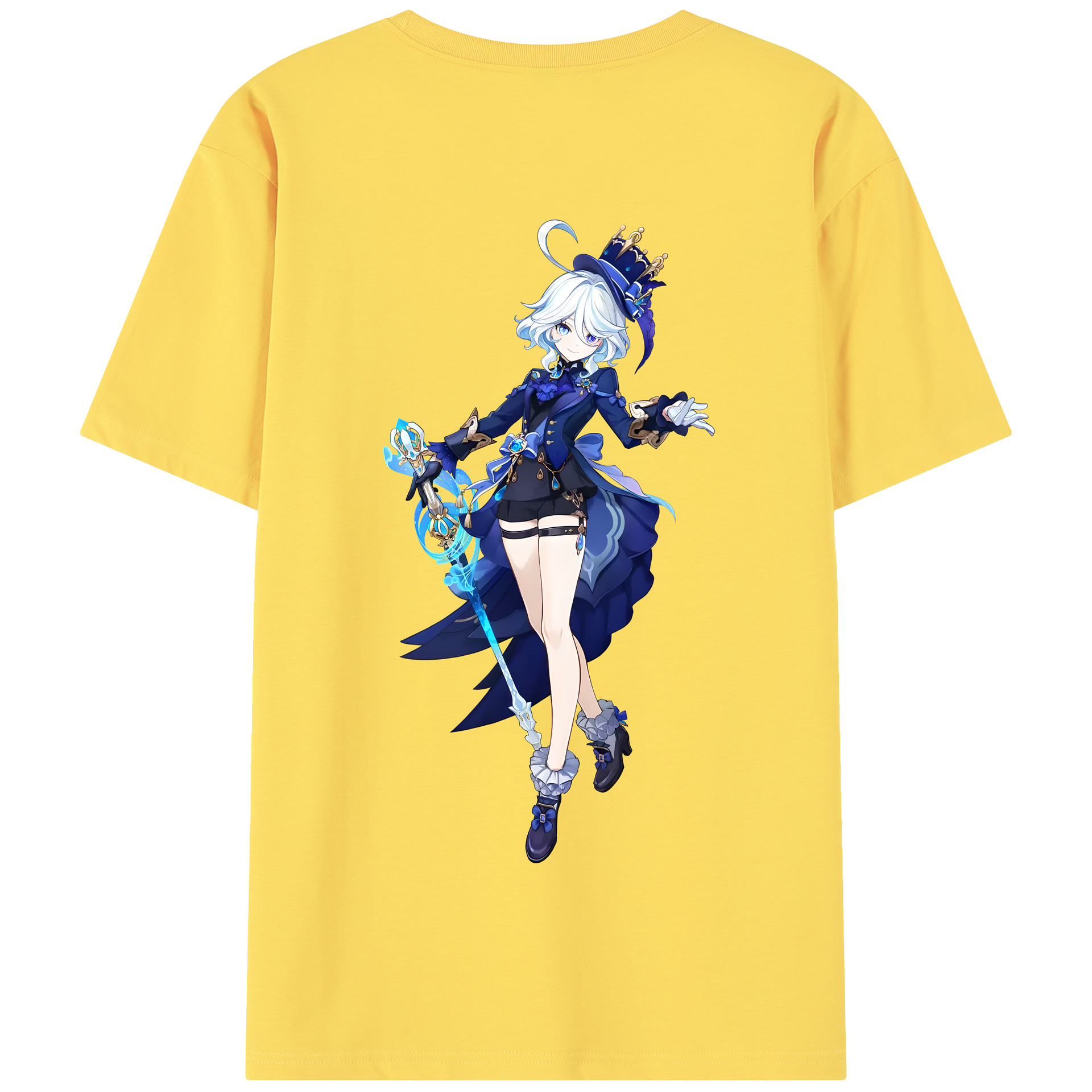 げんし神 フリーナ genshin Furina 綿100％半袖Tシャツ（背面プリント）