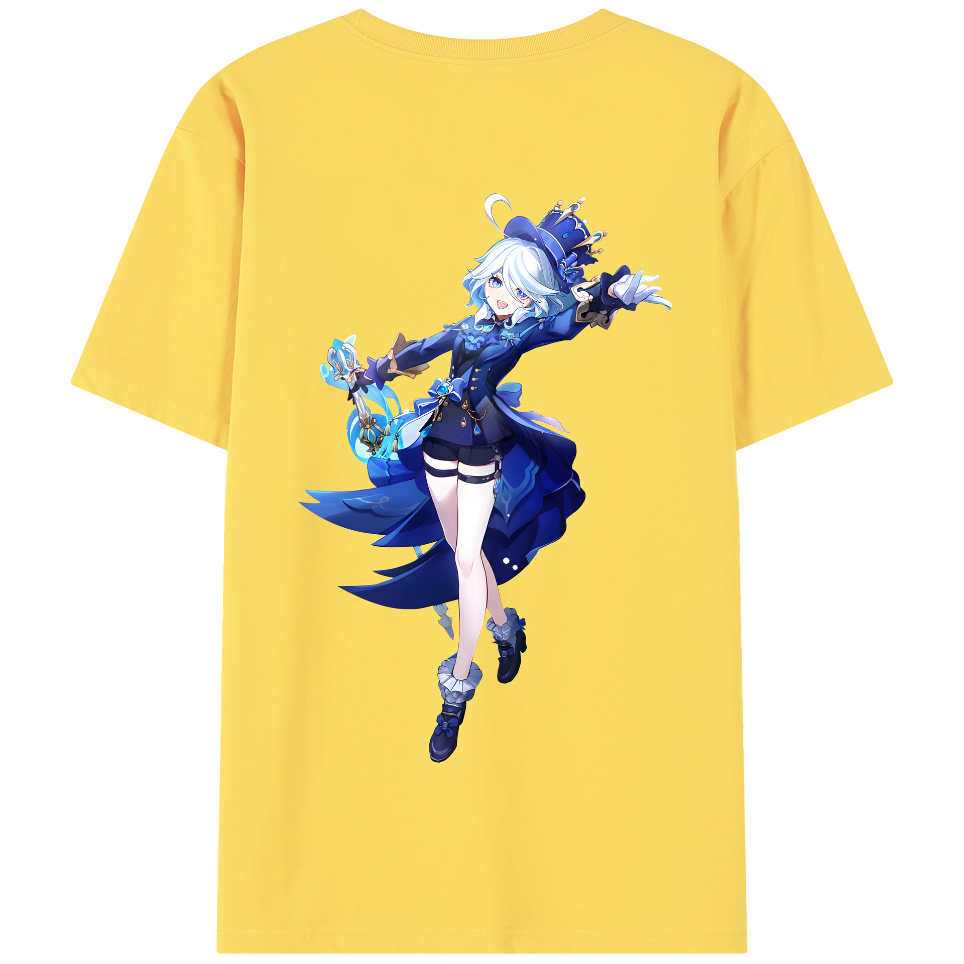 げんし神 フリーナ genshin Furina 綿100％半袖Tシャツ（背面プリント）