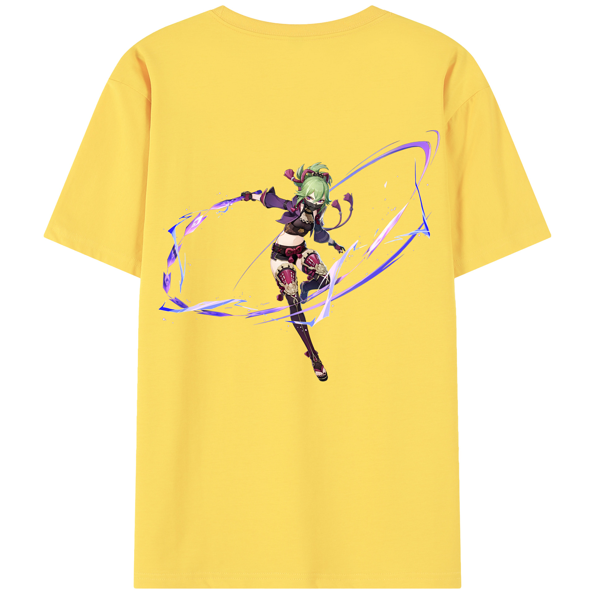 げんし神  久岐忍 くき しのぶ genshin Kuki Shinobu 綿100％半袖Tシャツ（背面プリント）