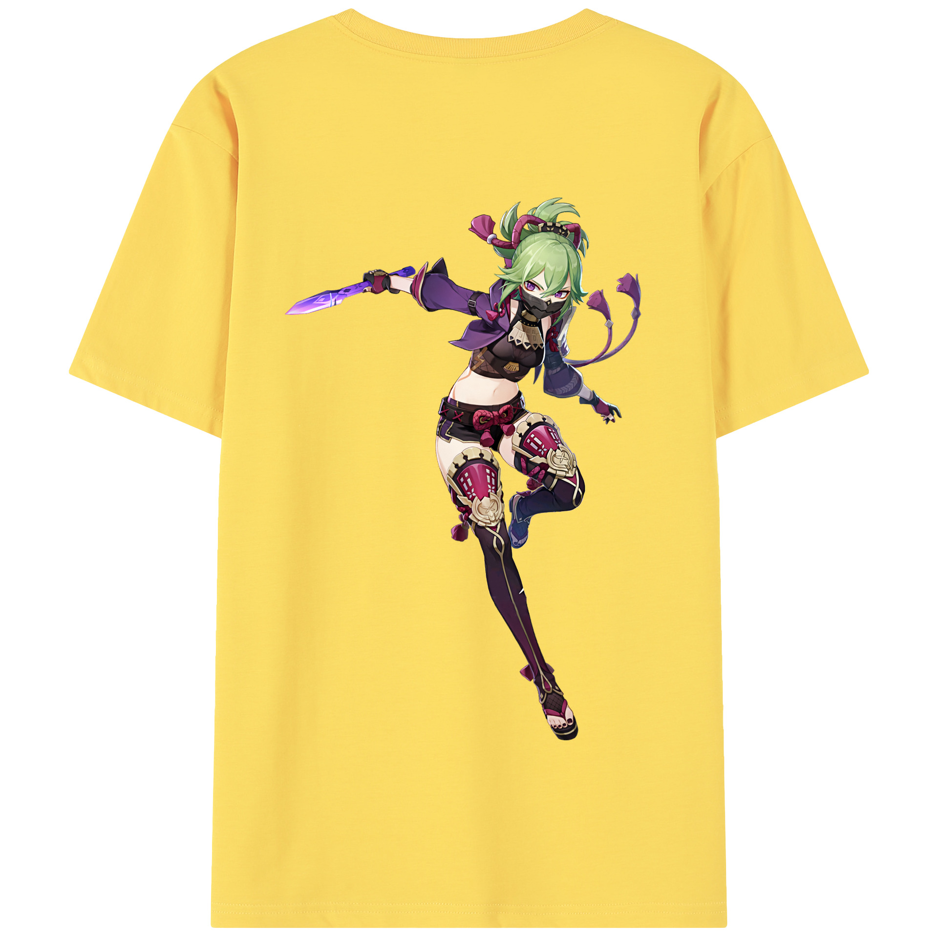 げんし神  久岐忍 くき しのぶ genshin Kuki Shinobu 綿100％半袖Tシャツ（背面プリント）