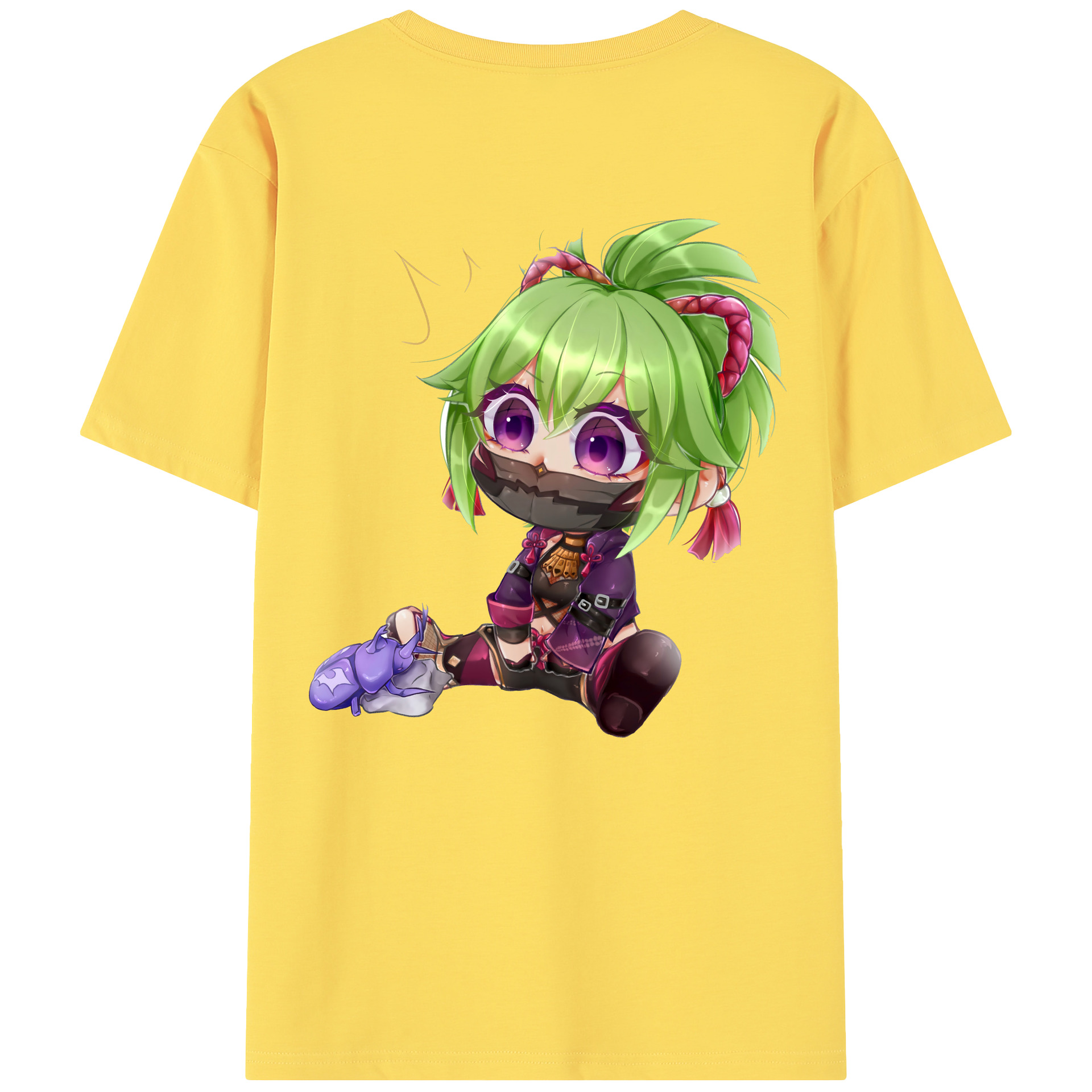 げんし神  久岐忍 くき しのぶ genshin Kuki Shinobu 綿100％半袖Tシャツ（背面プリント）
