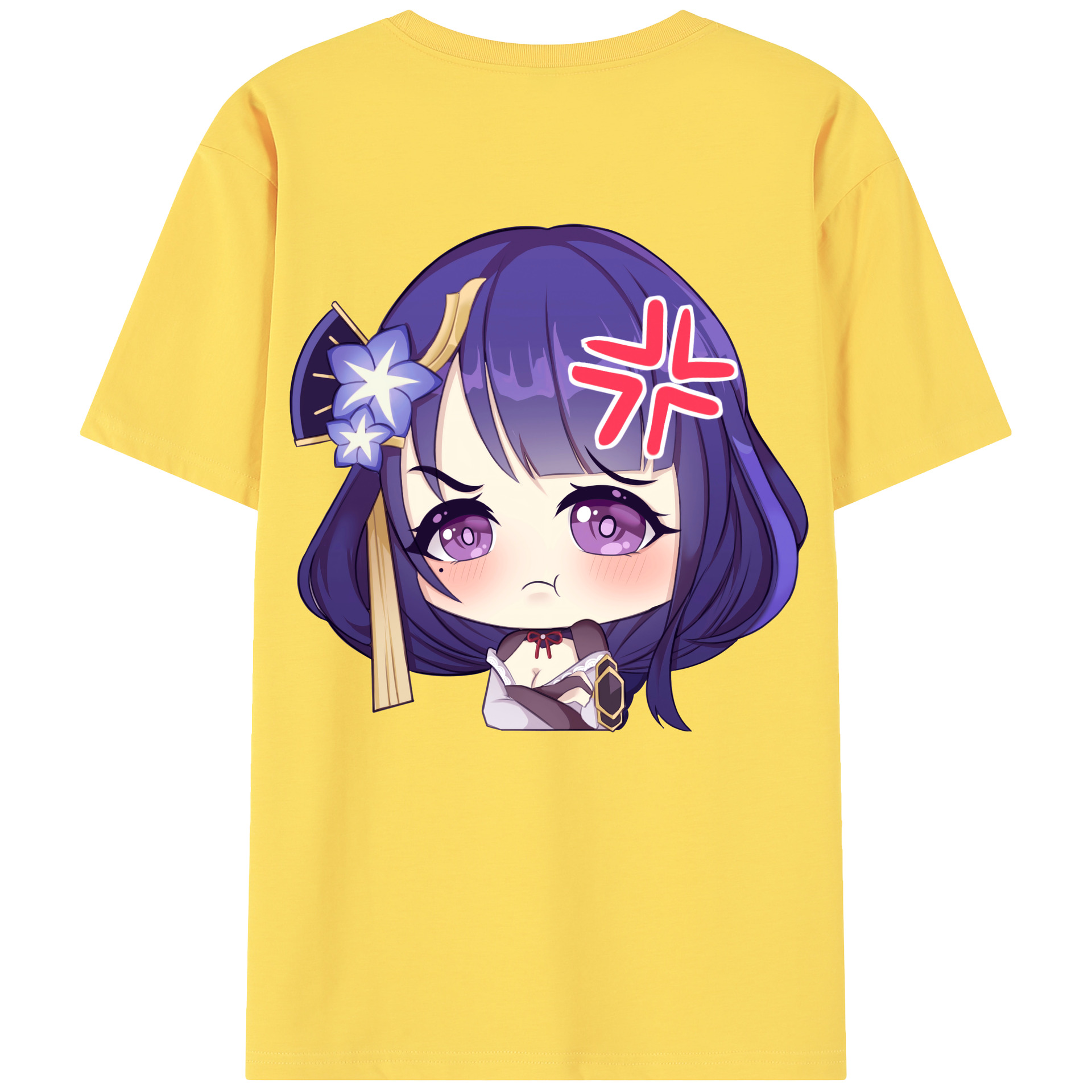 げんし神 雷電将軍 らいでんしょうぐん genshin Raiden Shogun 綿100％半袖Tシャツ（背面プリント）