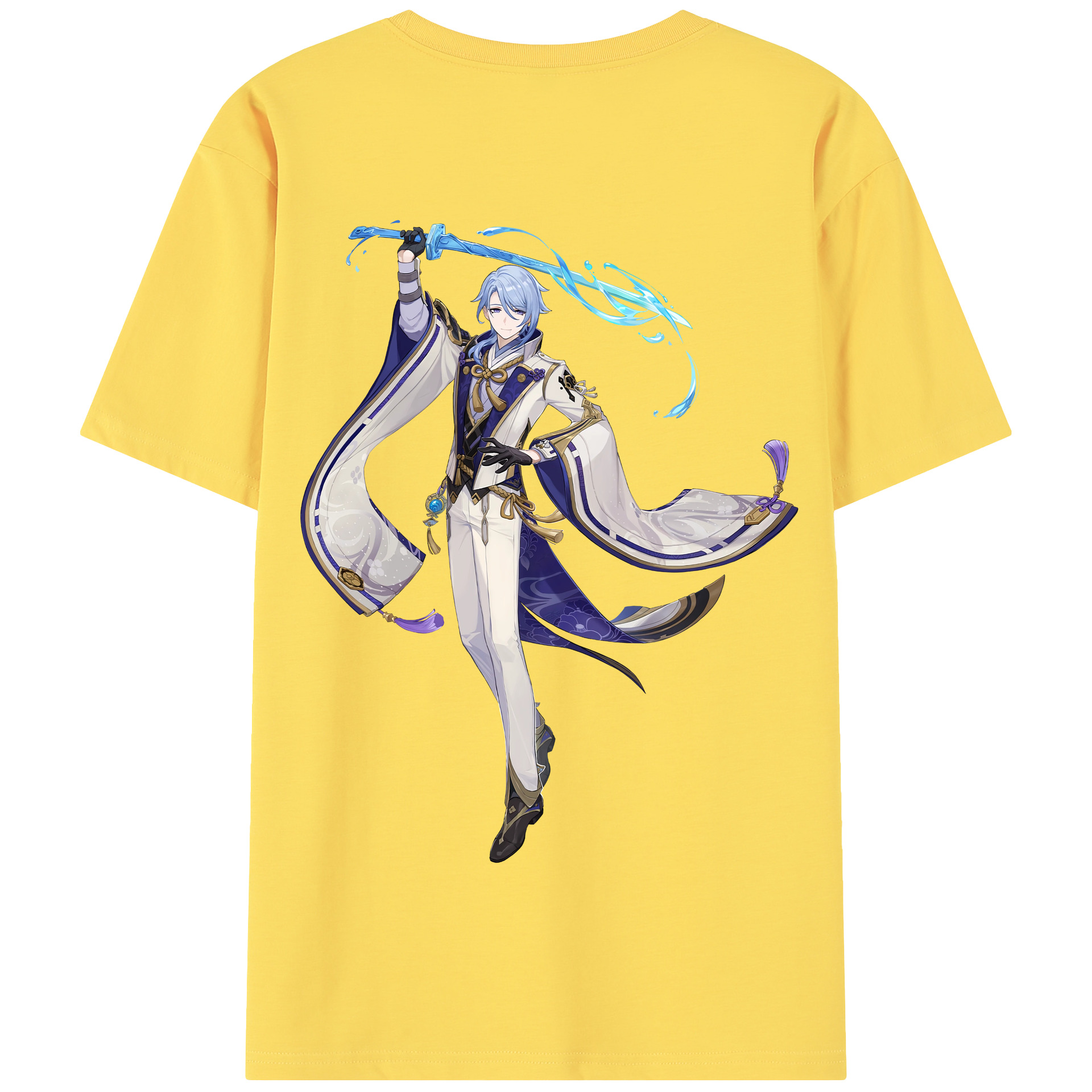 げんし神 神里綾人 かみさとあやと genshin Kamisato Ayato 綿100％半袖Tシャツ（背面プリント）